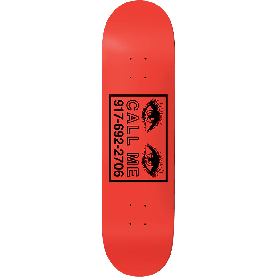 917 Eyes Red Skateboard Deck - 8.5