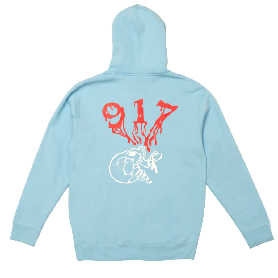 917 Skull Hoodie Light Blue