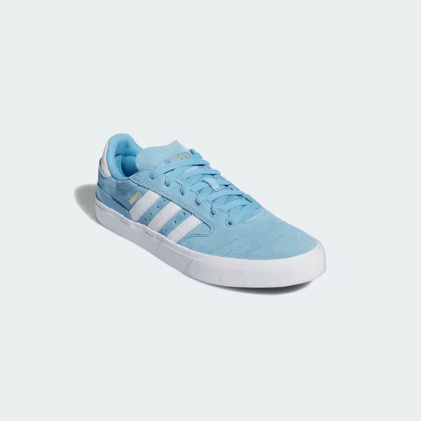 Adidas Busenitz Vulc II Skate Shoes - Cloud White / Cloud White / Gold Metallic - Image 5