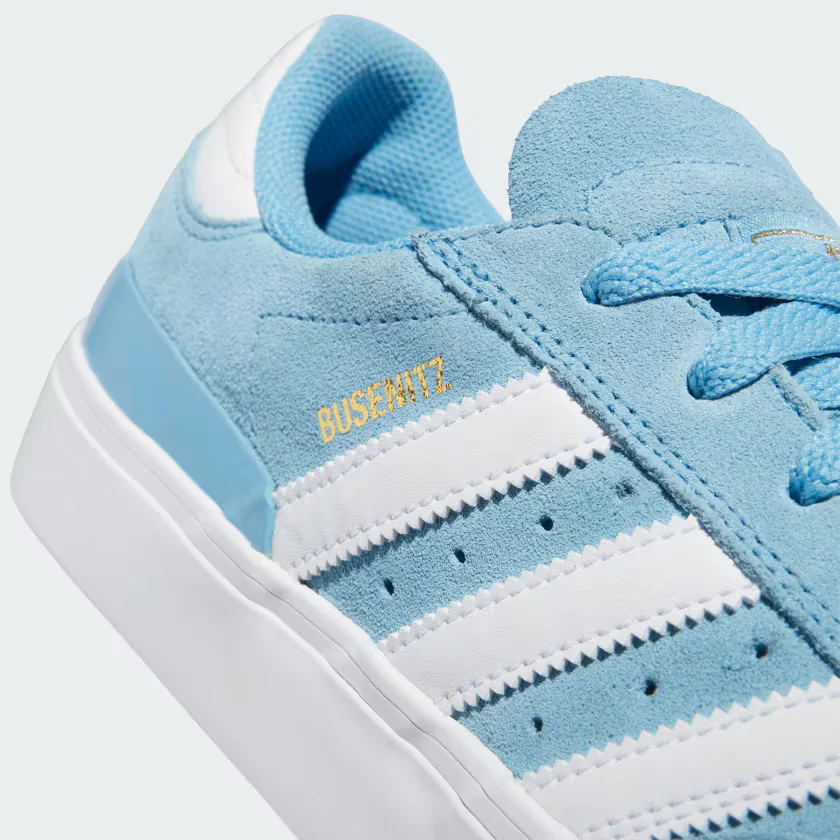 Adidas Busenitz Vulc II Skate Shoes - Cloud White / Cloud White / Gold Metallic - Image 8