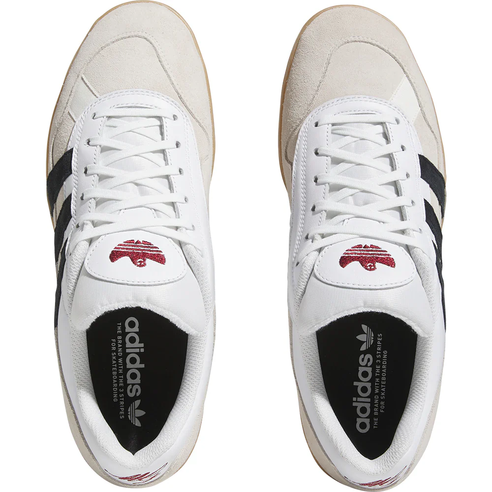 adidas Skateboarding Aloha Super Skate Shoes - Cloud White / Core Black / Gum - Image 5