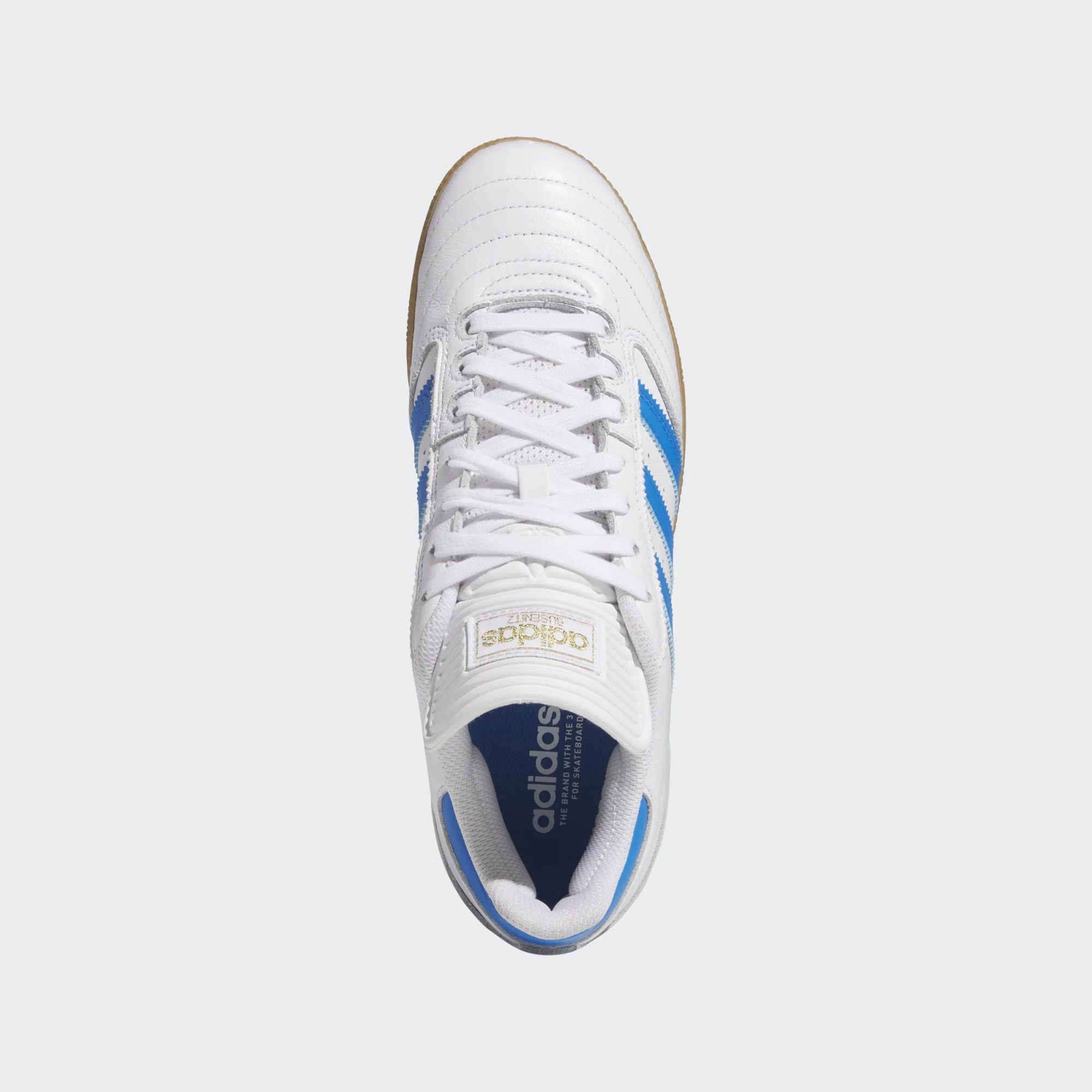 adidas Skateboarding Busenitz Pro Skate Shoes - Cloud White / Blue Bird / Gold Metallic - Image 3