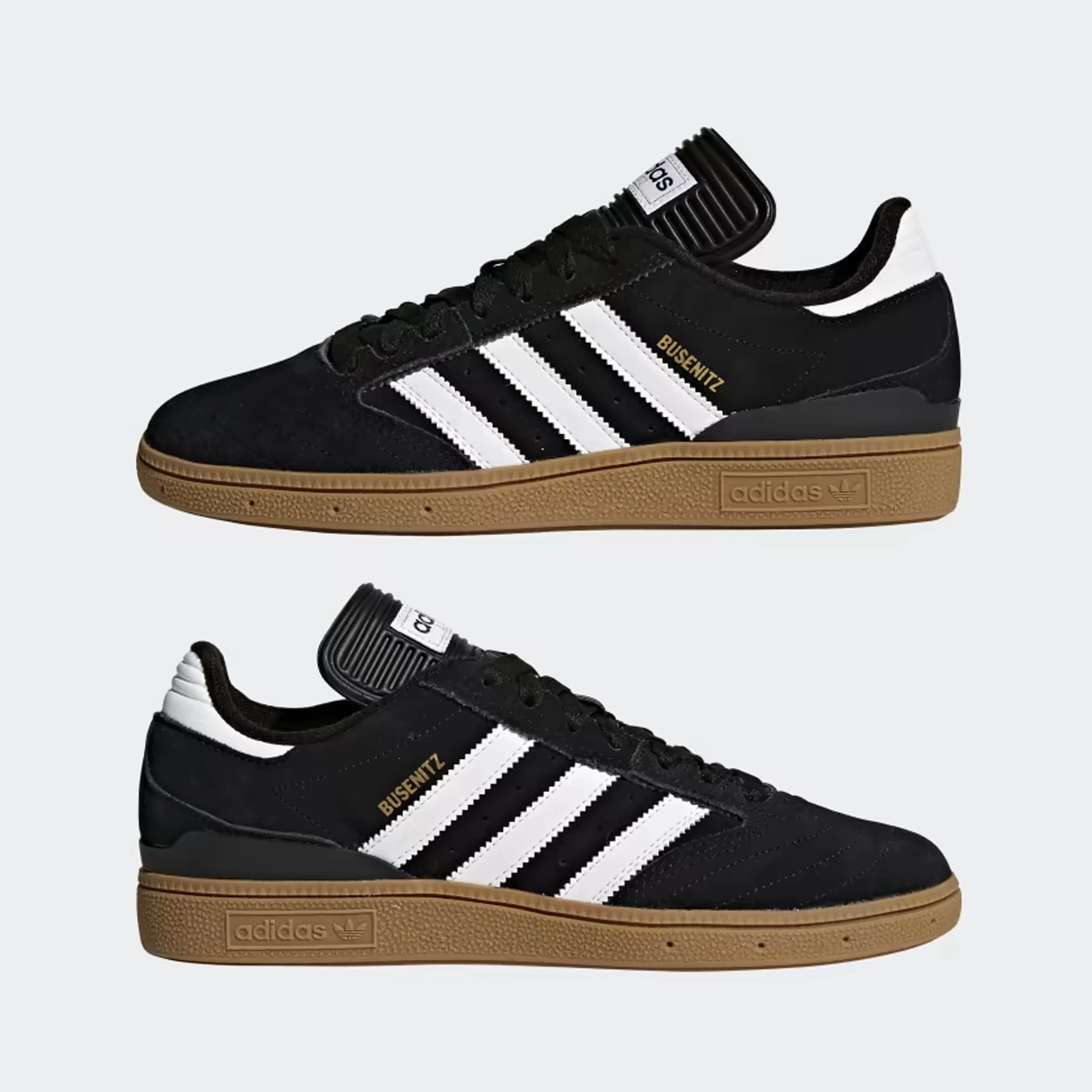 adidas Skateboarding Busenitz Pro Skate Shoes - Core Black / Footwear White / Gold Metallic - Image 7