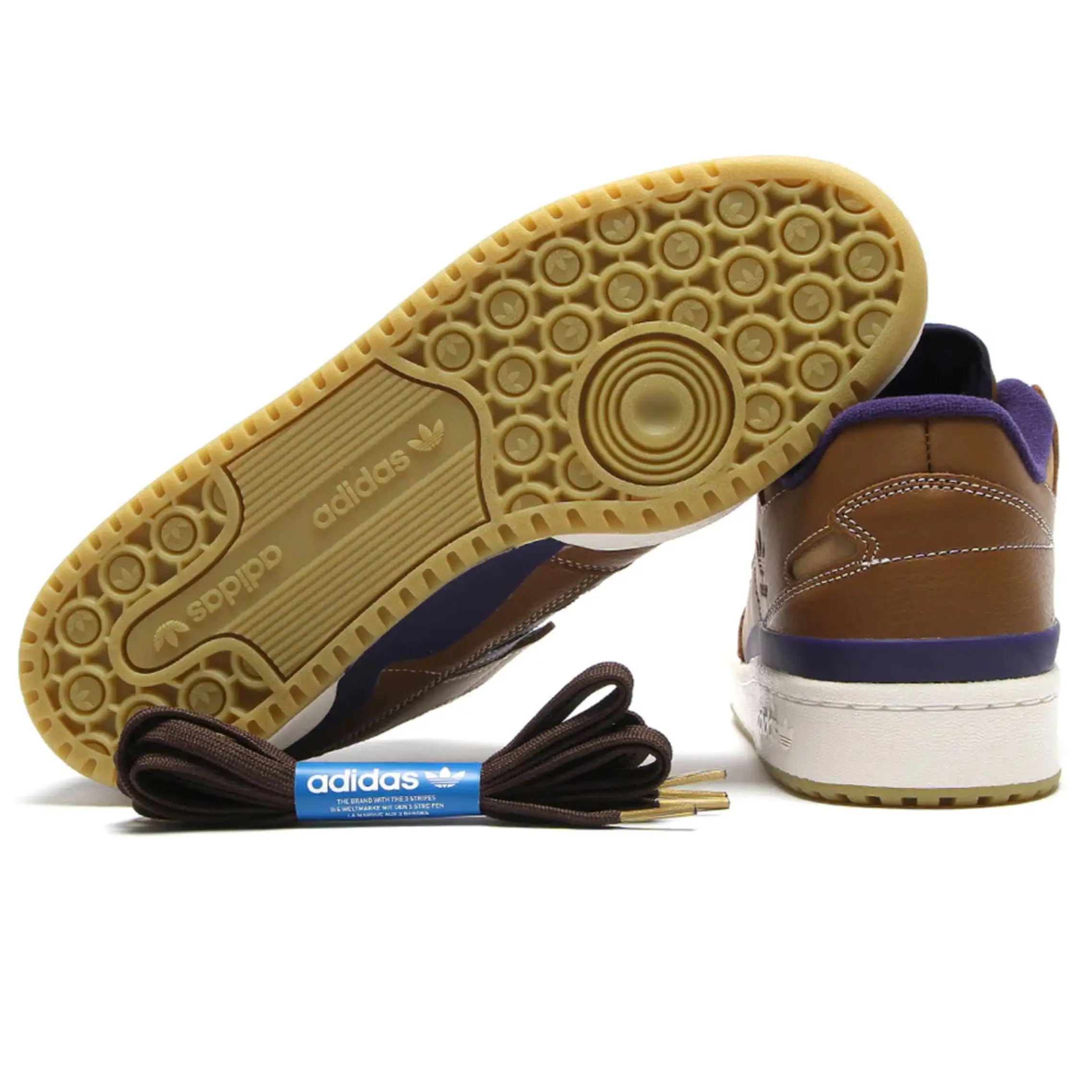 adidas Skateboarding Heitor Forum 84 Low ADV Skate Shoes - Wild Brown / Cardboard / Dark Brown - Image 3