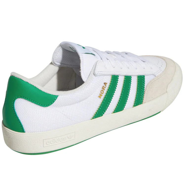 Adidas Skateboarding Nora Pro Skate Shoe - Cloud White Green White - Image 5