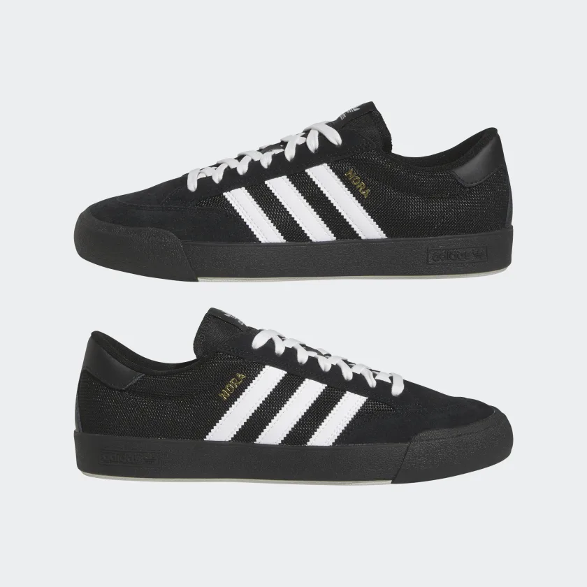 Adidas Skateboarding Nora Pro Skate Shoe - Core Black / Cloud White / Gold Metallic - Image 6