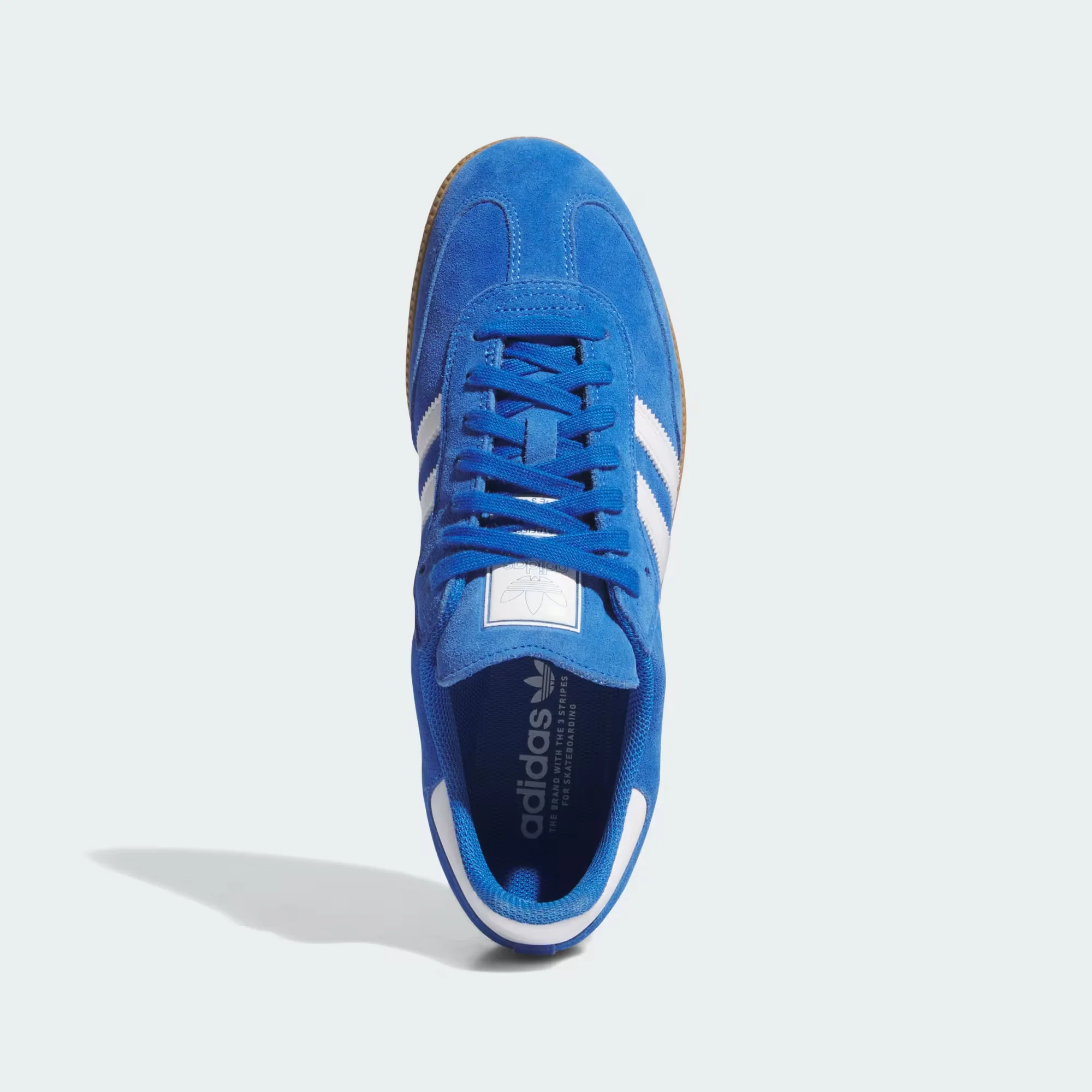 Adidas Skateboarding Samba ADV Skateboarding Shoes - Blue Bird / Cloud White / Gold Metallic - Image 2
