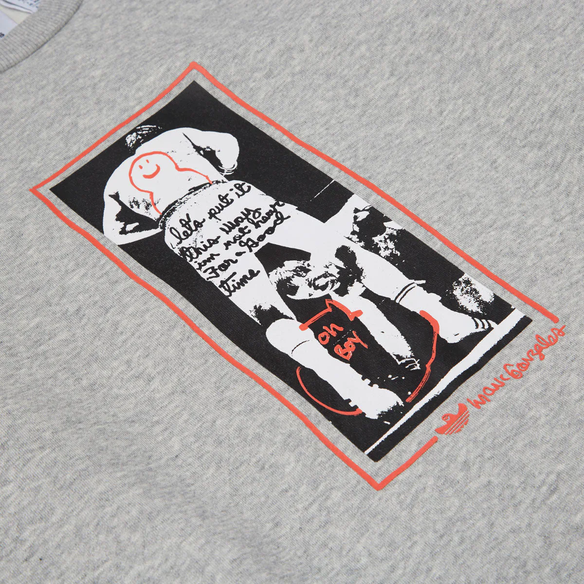 Adidas Skateboarding Shmoo Olymp Crewneck Sweatshirt - Heather Grey - Image 2
