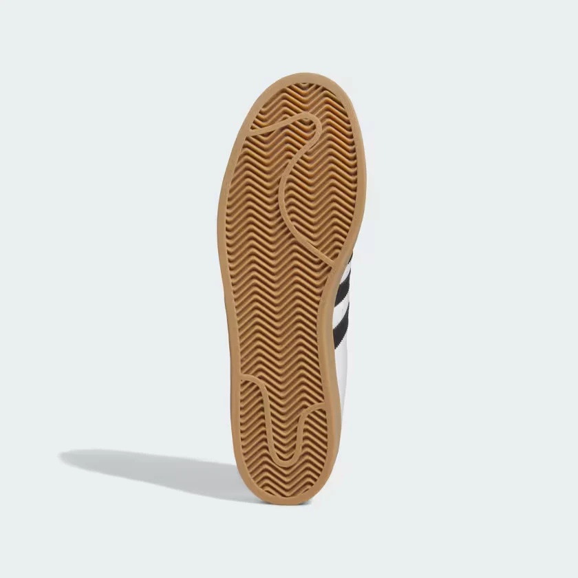 adidas Skateboarding Superstar ADV Skate Shoes - Cloud White / Core Black / Gum - Image 4