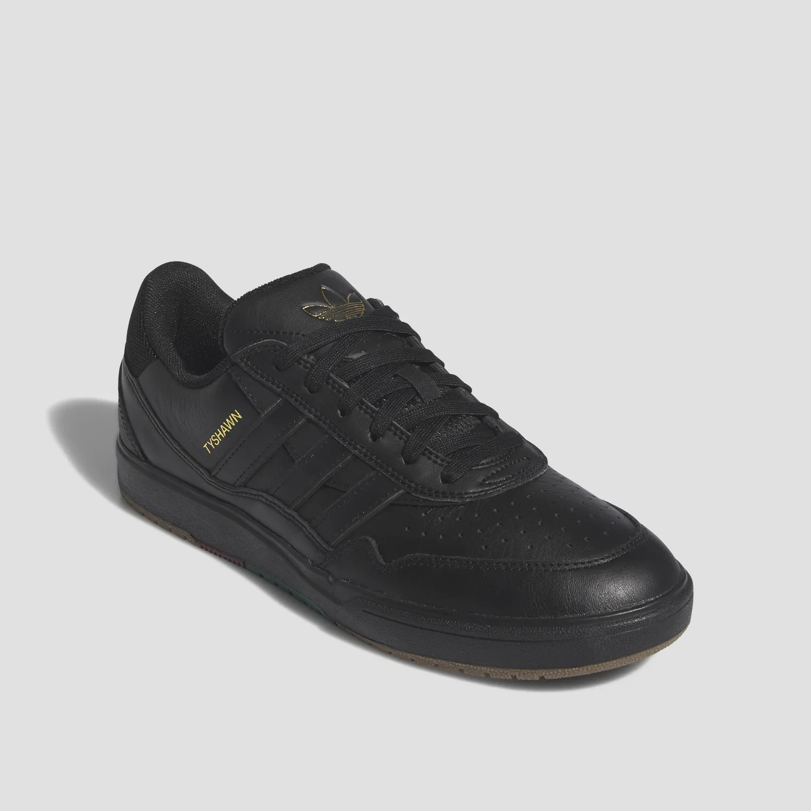 adidas Skateboarding Tyshawn II Skate Shoes - Black / Black / Green - Image 5
