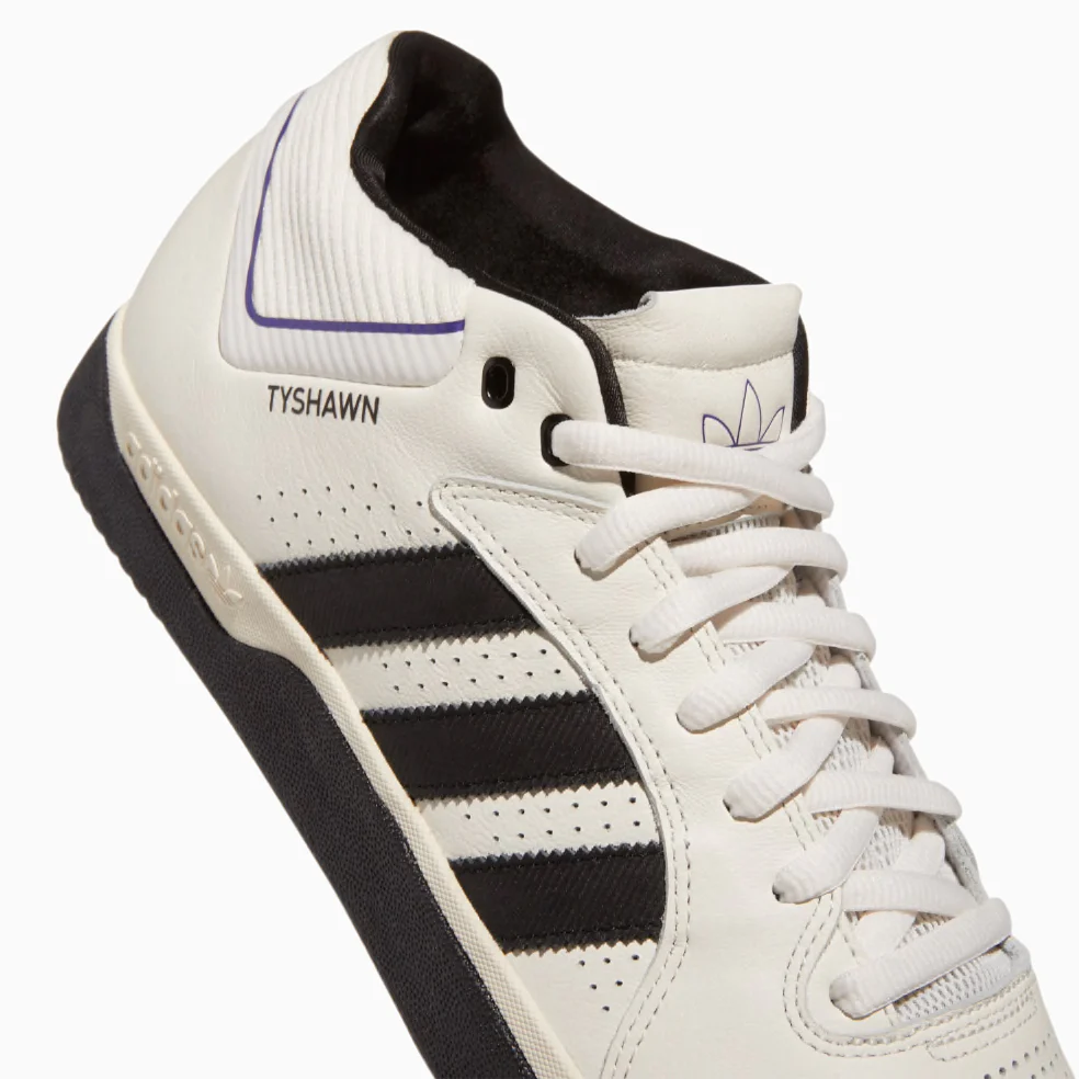 adidas Skateboarding Tyshawn Pro Skate Shoes - Cloud White / Core Black / Collegiate Purple - Image 4