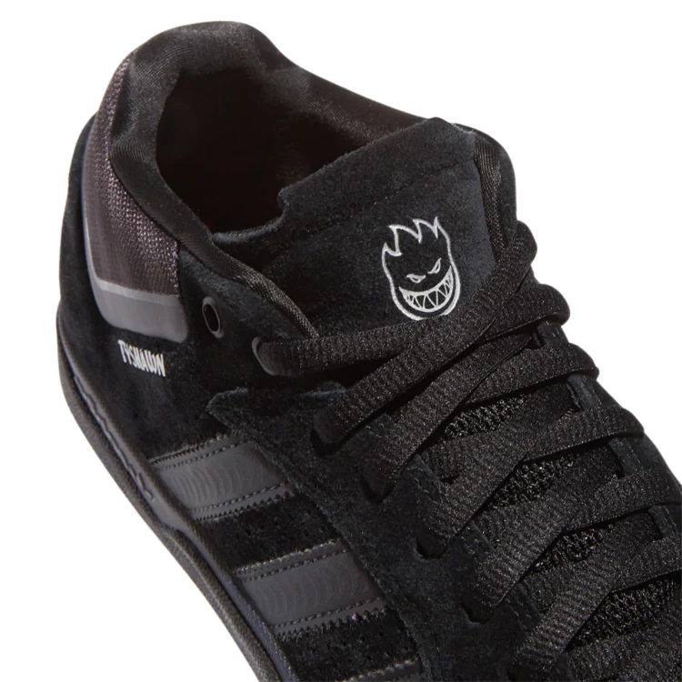 Adidas Skateboarding Tyshawn X Spitfire Skate Shoes - Black/Black/Silver - Image 2