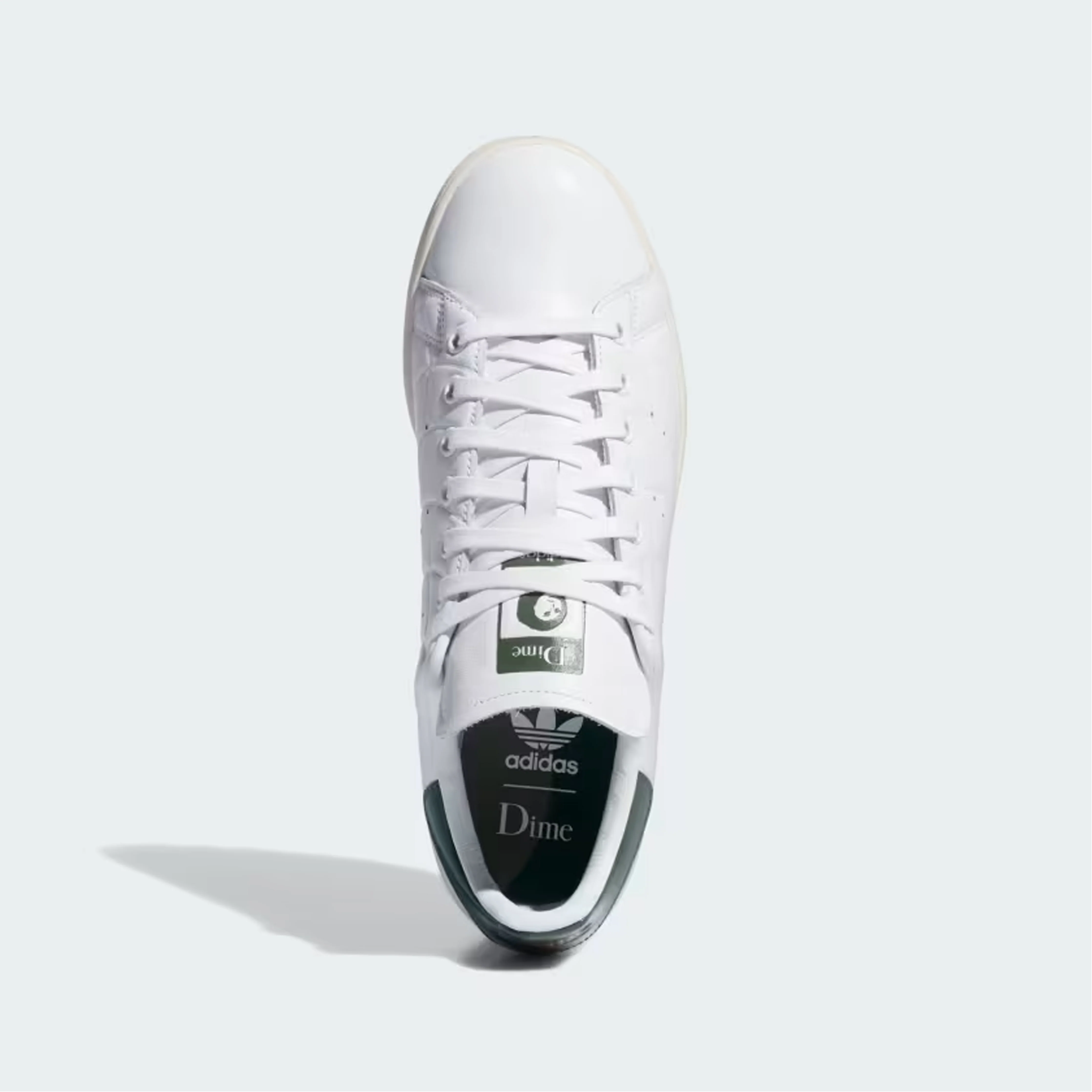 Adidas Skateboarding X Dime Stan Smith Skate Shoes - Cloud White / Collegiate Green / Green Oxide - Image 3