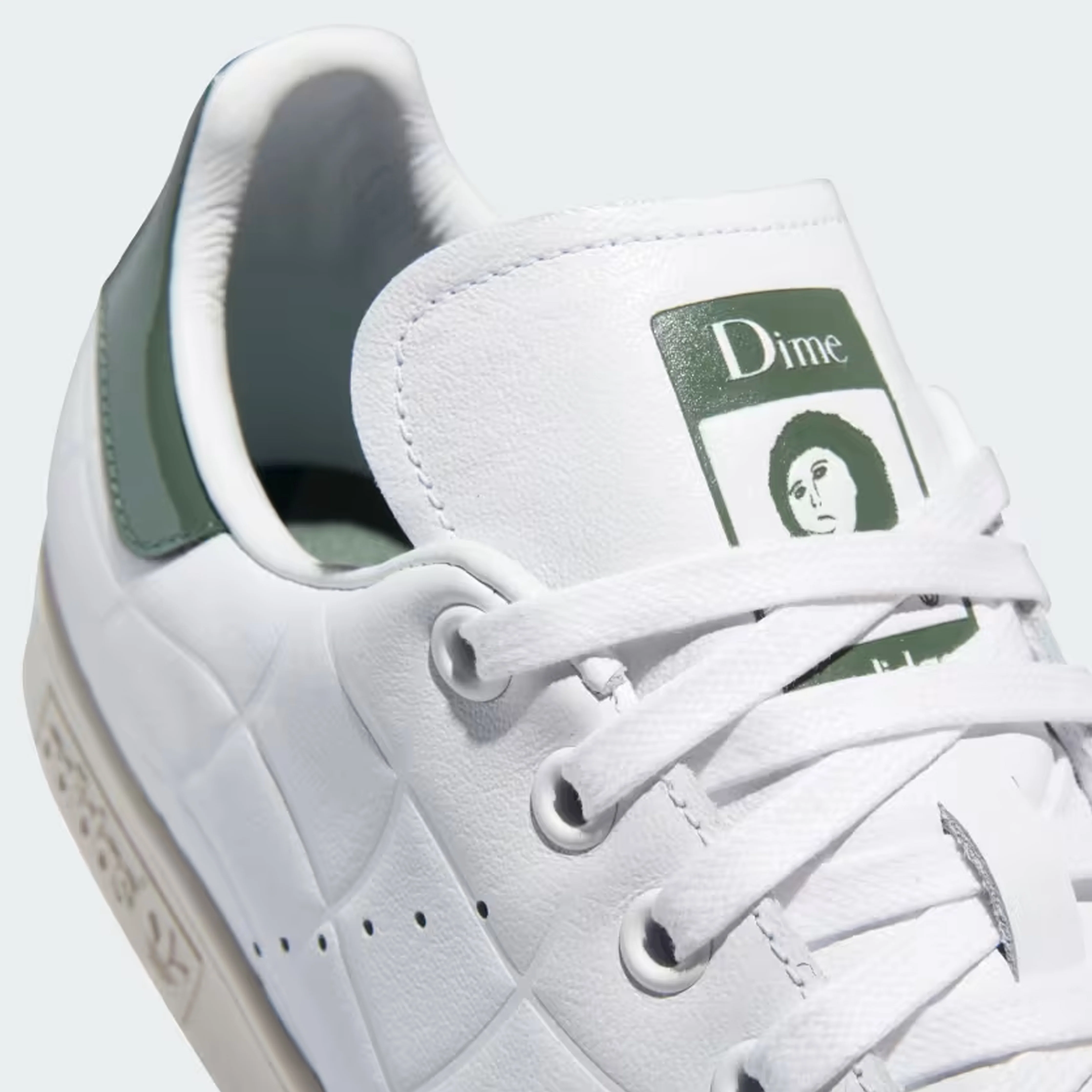Adidas Skateboarding X Dime Stan Smith Skate Shoes - Cloud White / Collegiate Green / Green Oxide - Image 5