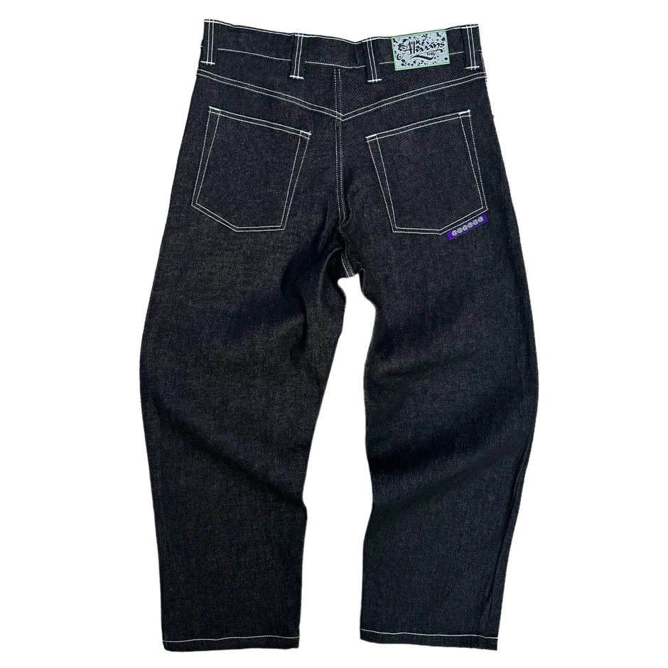 Always Do What You Should Do Purple Label Heavy Duty Unisex Denim - Black - Image 2
