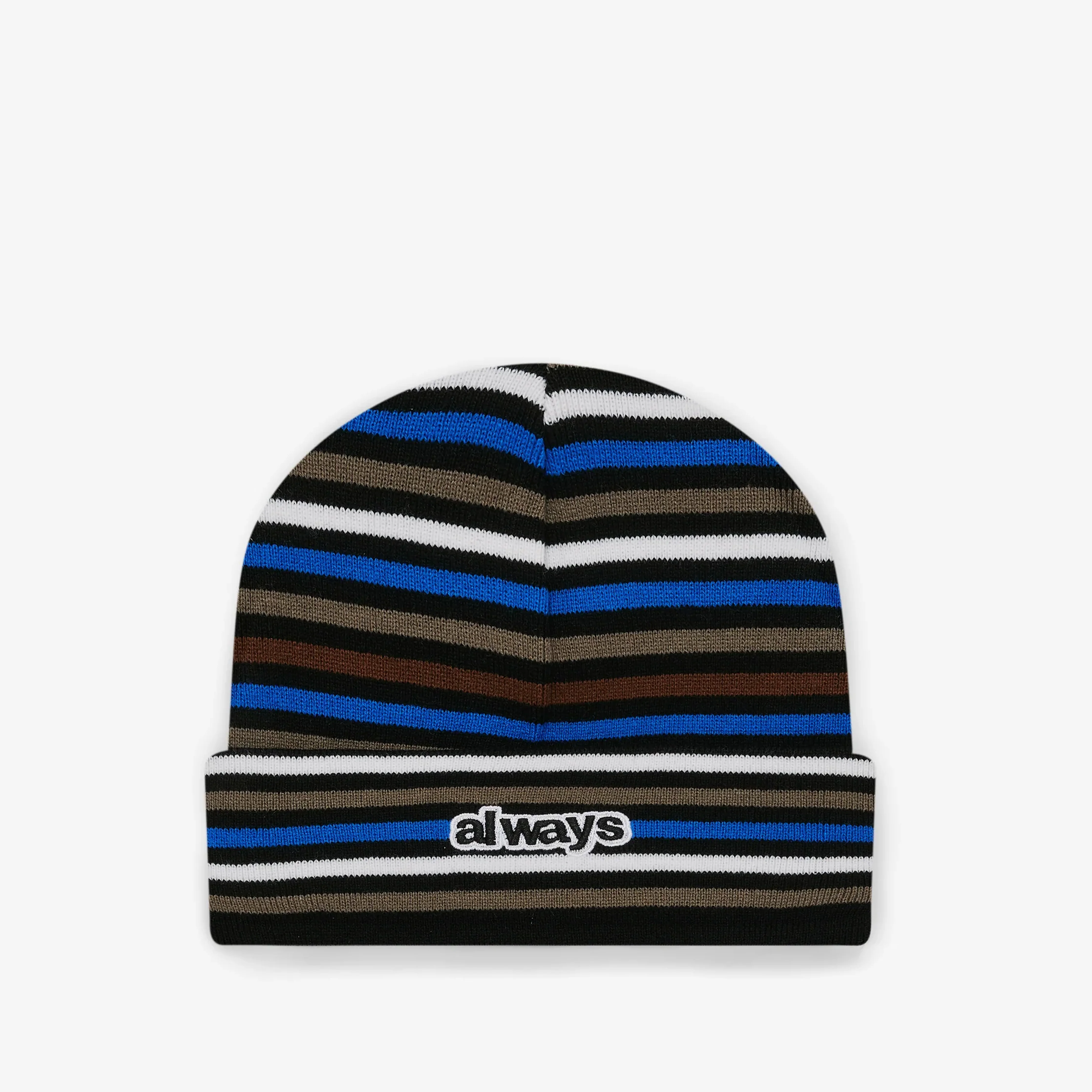 Always Do What You Should Do Reversible Stripe @sun Cuff Beanie - Black - Image 2