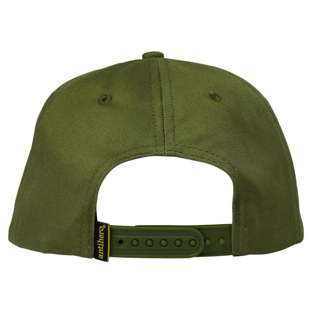 Anti Hero Basic Eagle Snapback Cap - Sage / Gold - Image 2