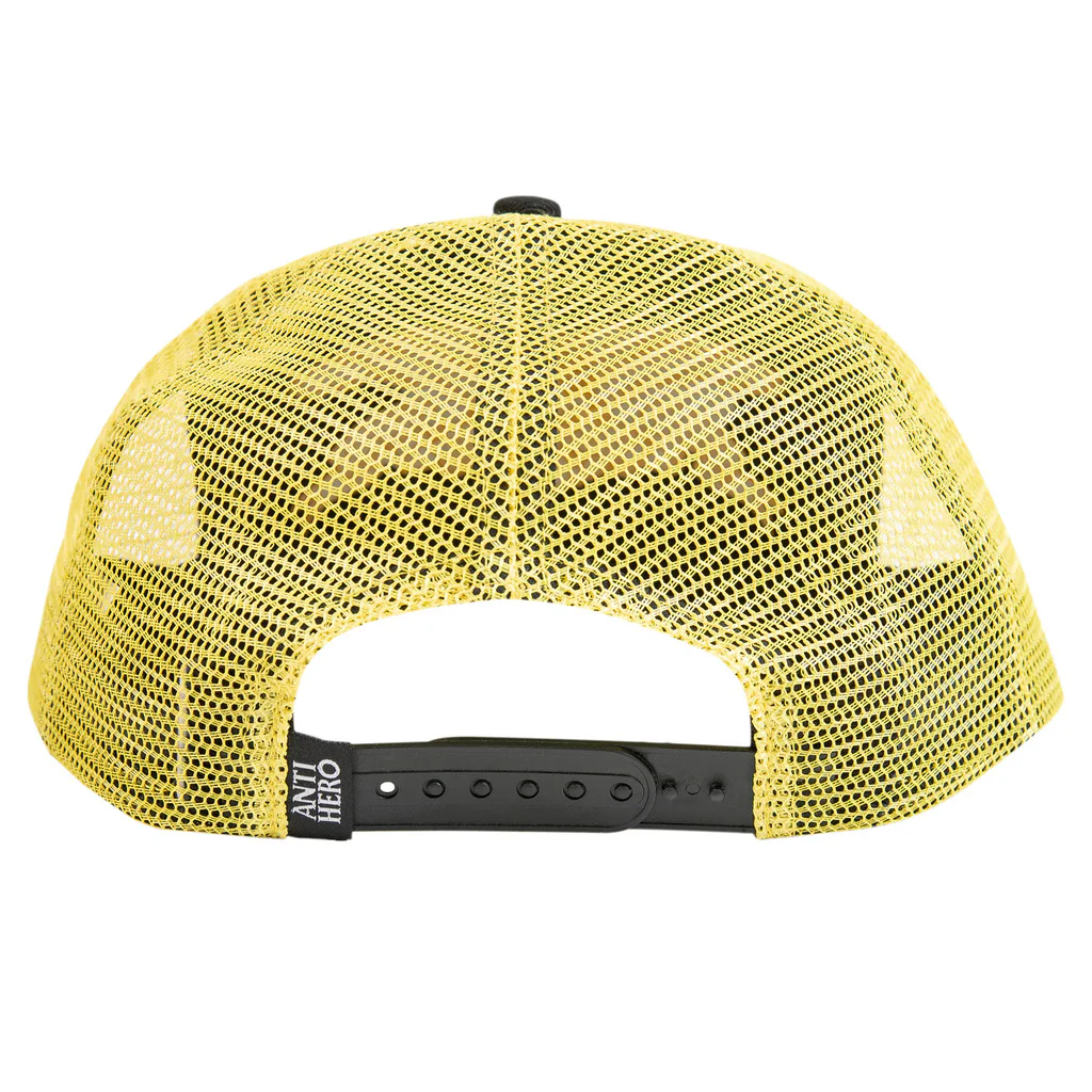 Anti Hero Basic Eagle Snapback Mesh Cap - Black/Gold - Image 2