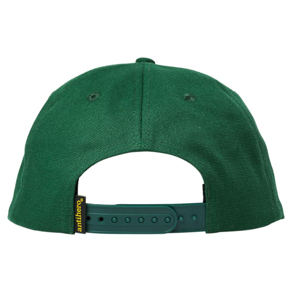 Anti Hero Out Of Order Snapback Cap - Forest Green / Orange - Image 2