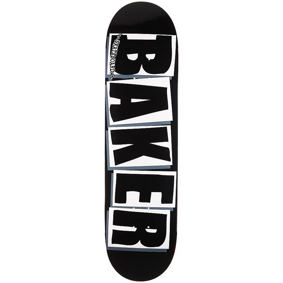 Baker Skateboards Brand Logo Black/White Skateboard Deck - 8.00