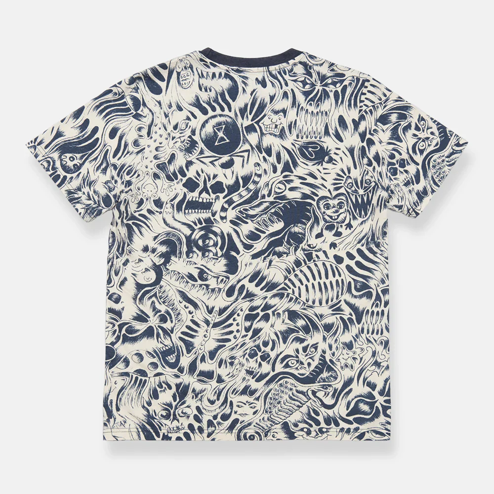 Baker Nightmare Tee - White / Blue - Image 2