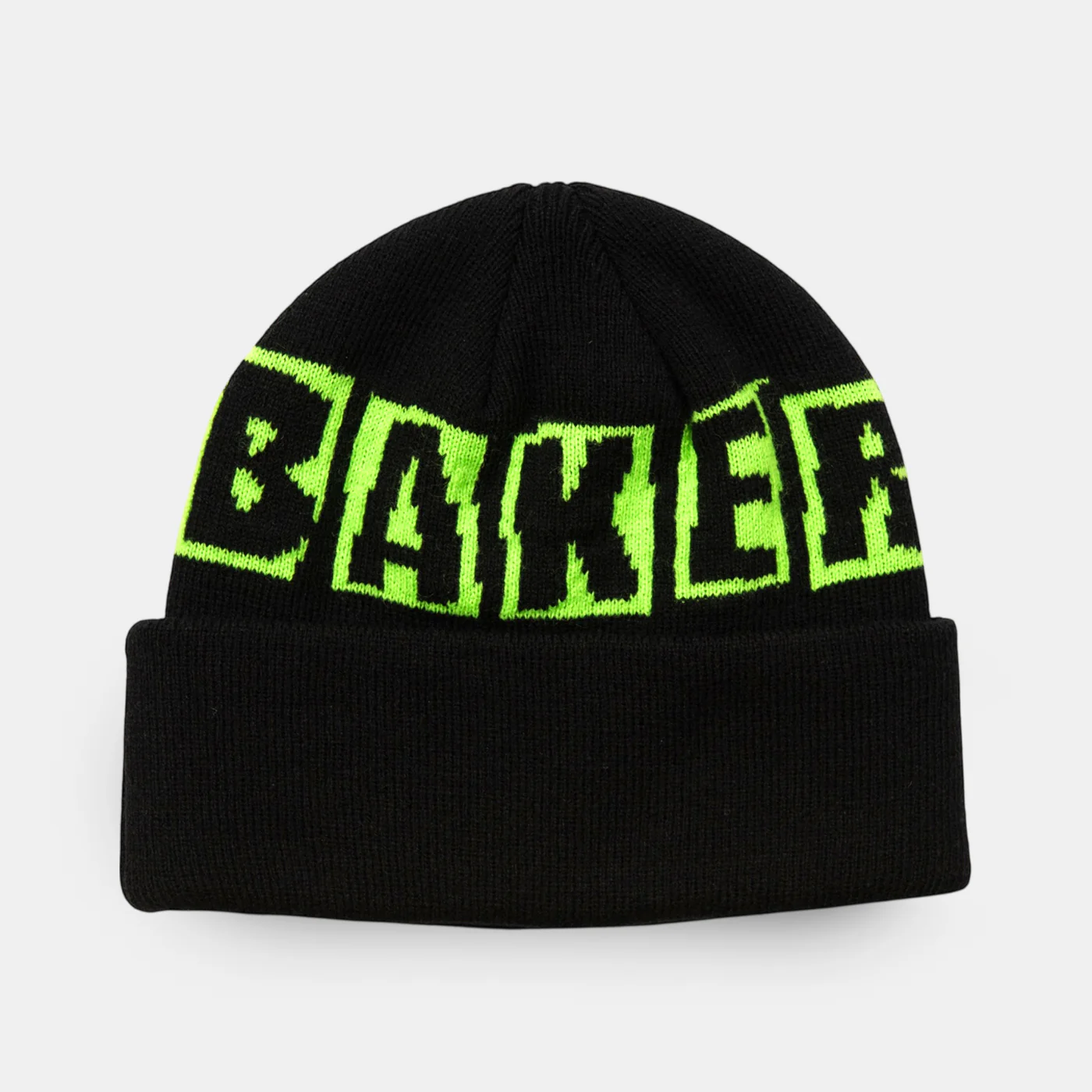 Baker Skateboards Brand Logo Beanie - Black/Neon
