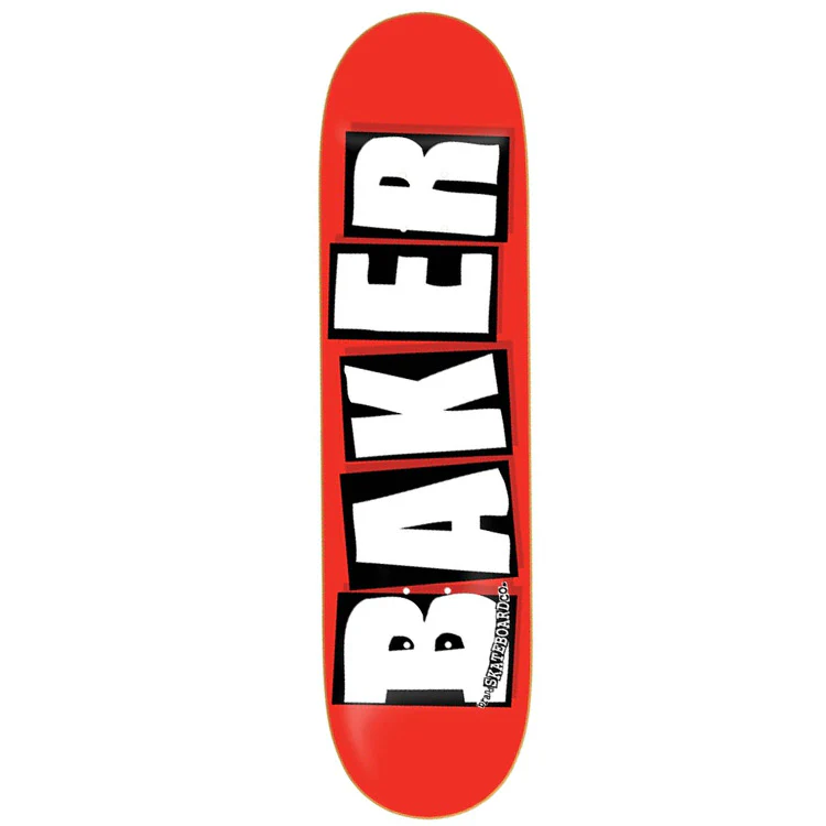 Baker Skateboards Brand Logo Skateboard Deck Red/White - 8.25