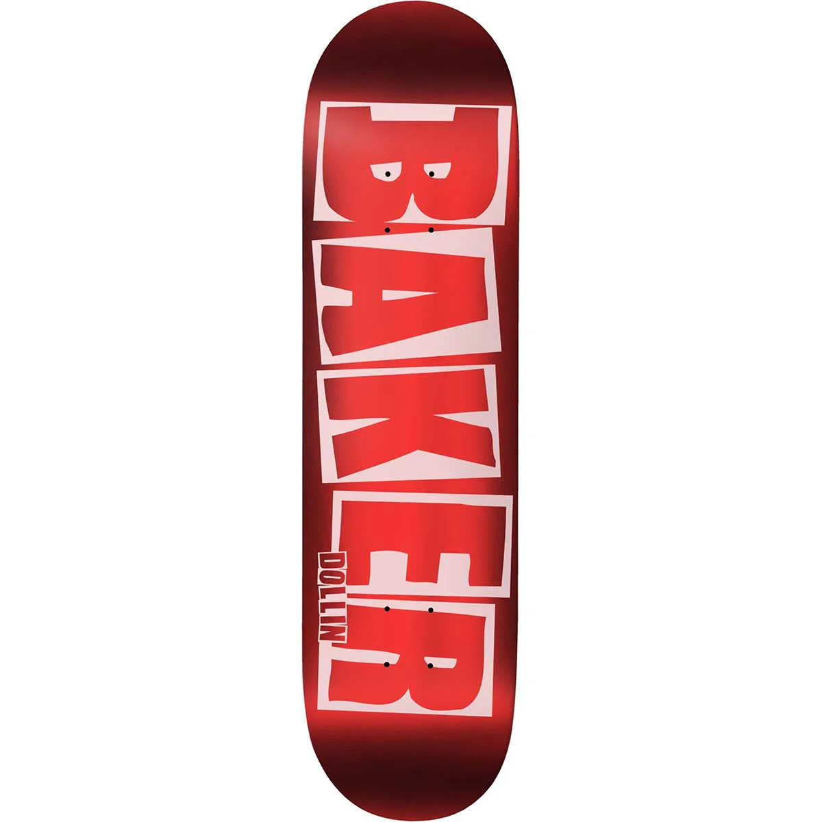 Baker Skateboards Dustin Dollin Brand Logo Red Foil Skateboard Deck - 8.25"