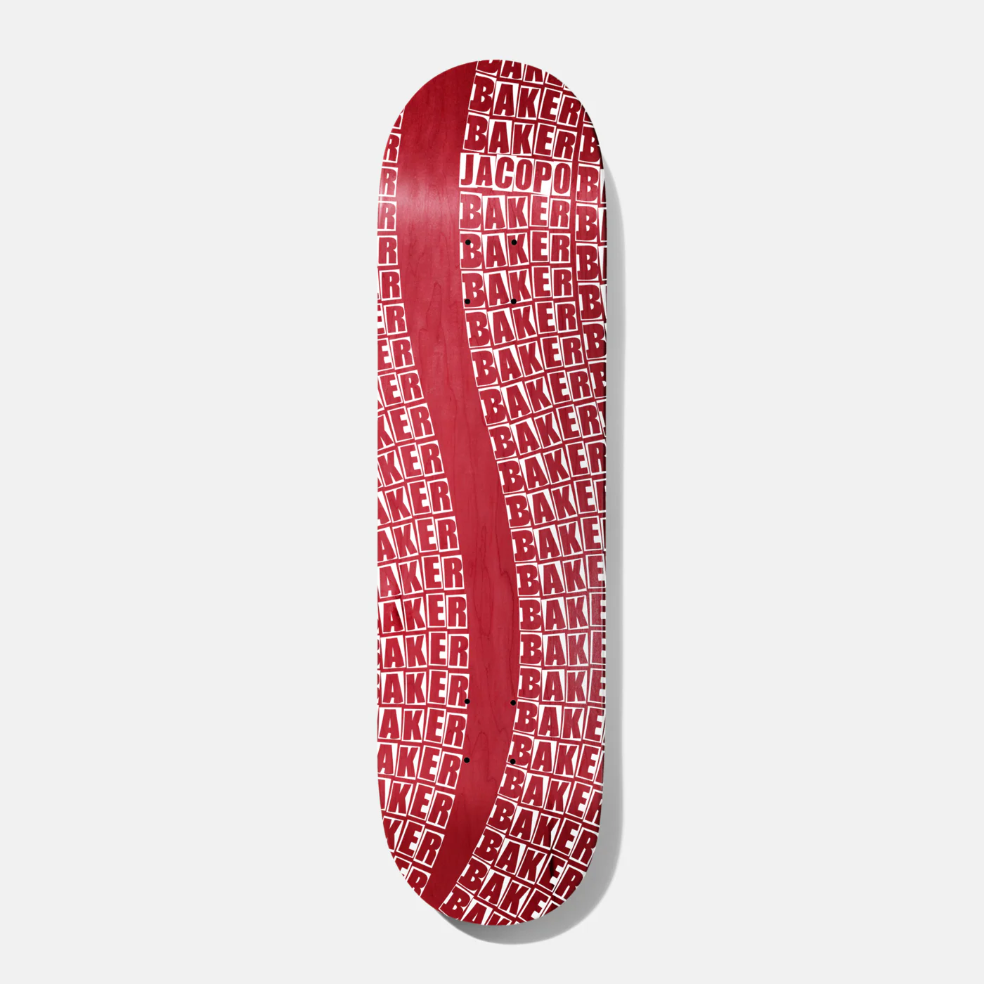 Baker Skateboards Jacopo Carozzi Wavy Red Skateboard Deck - 8.125"