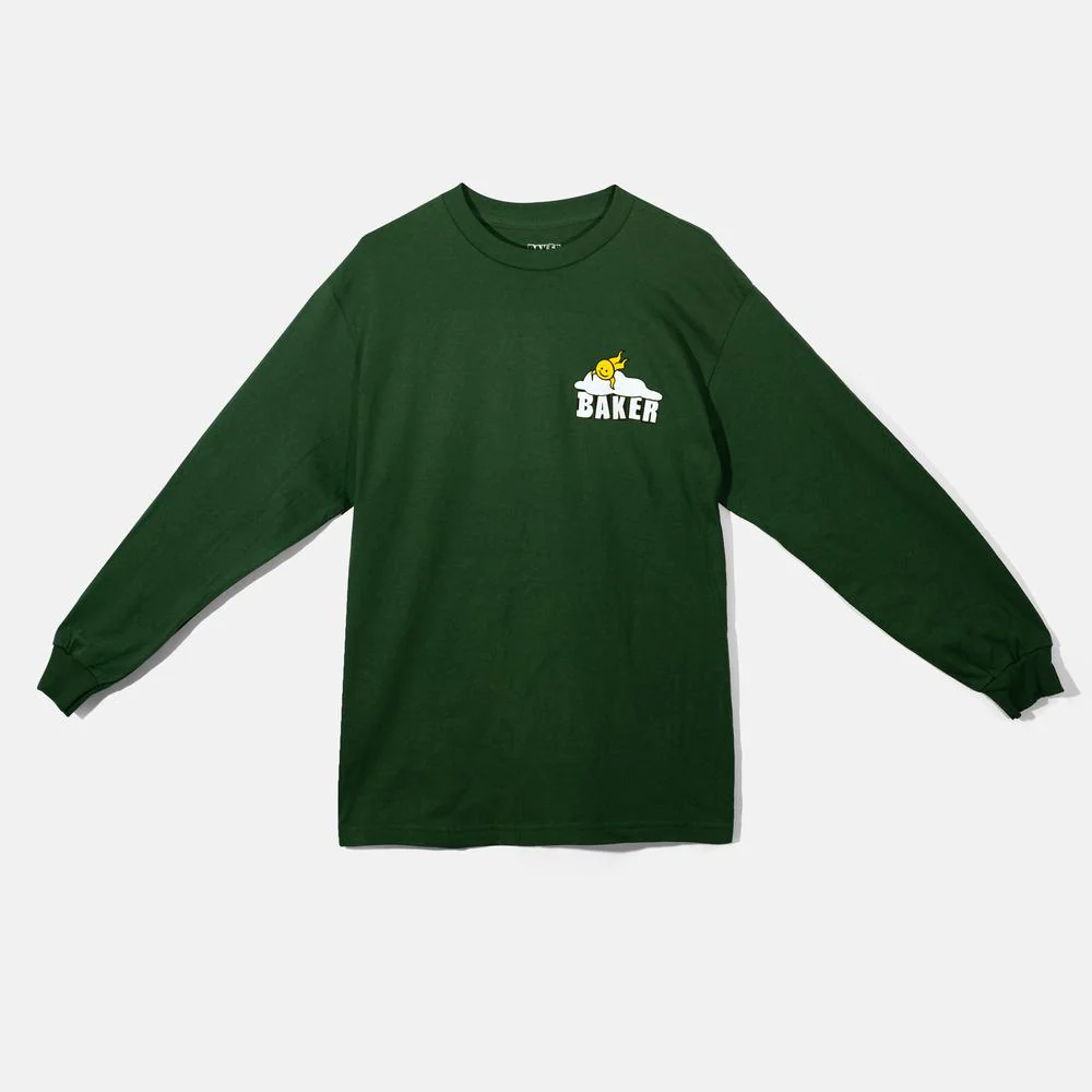 Baker Skateboards Picnic Head Forrest Green L/S Tee - Image 2