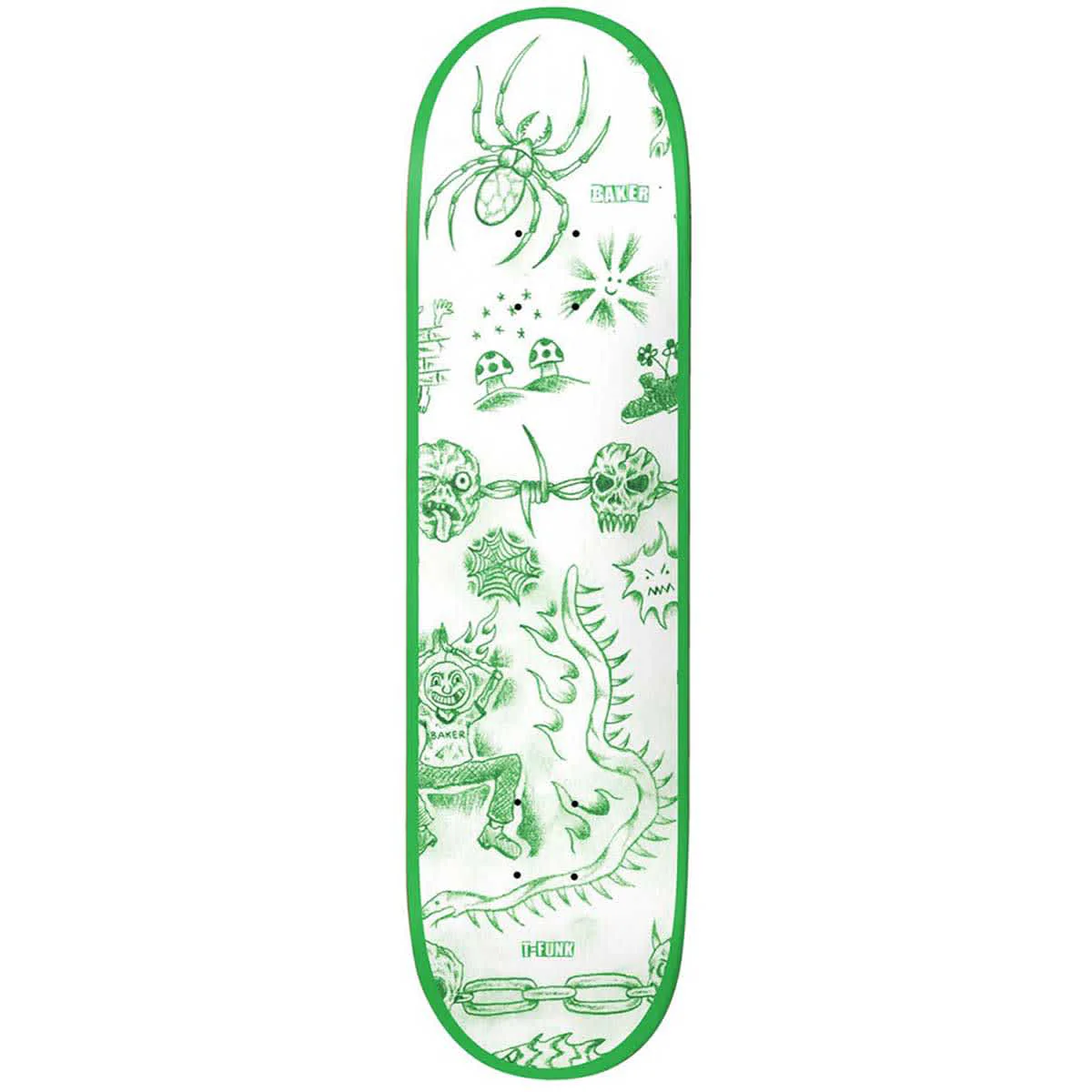 Baker Skateboards T-Funk Lunacy Skateboard Deck - 8.3875