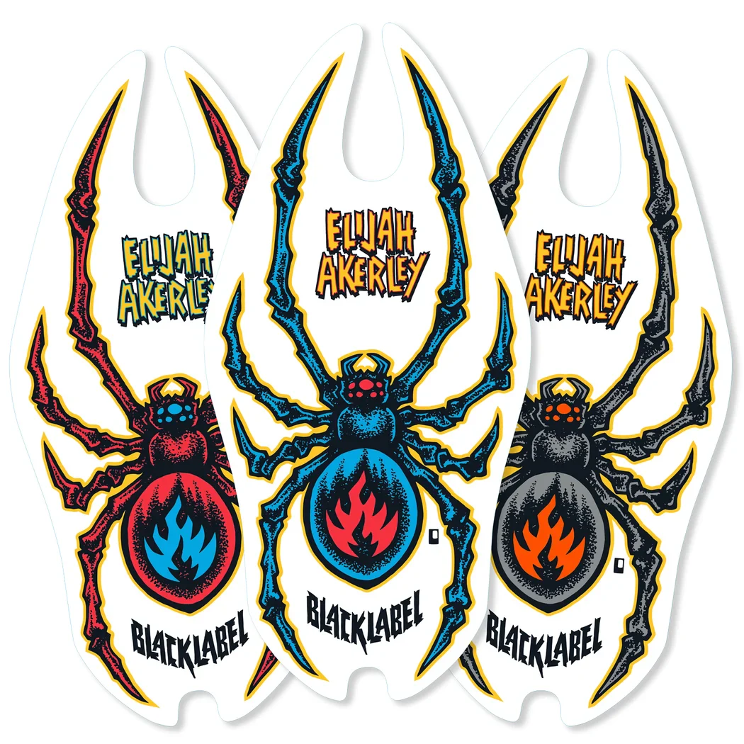 Black Label Skateboards Elijah Akerley Spider Sticker