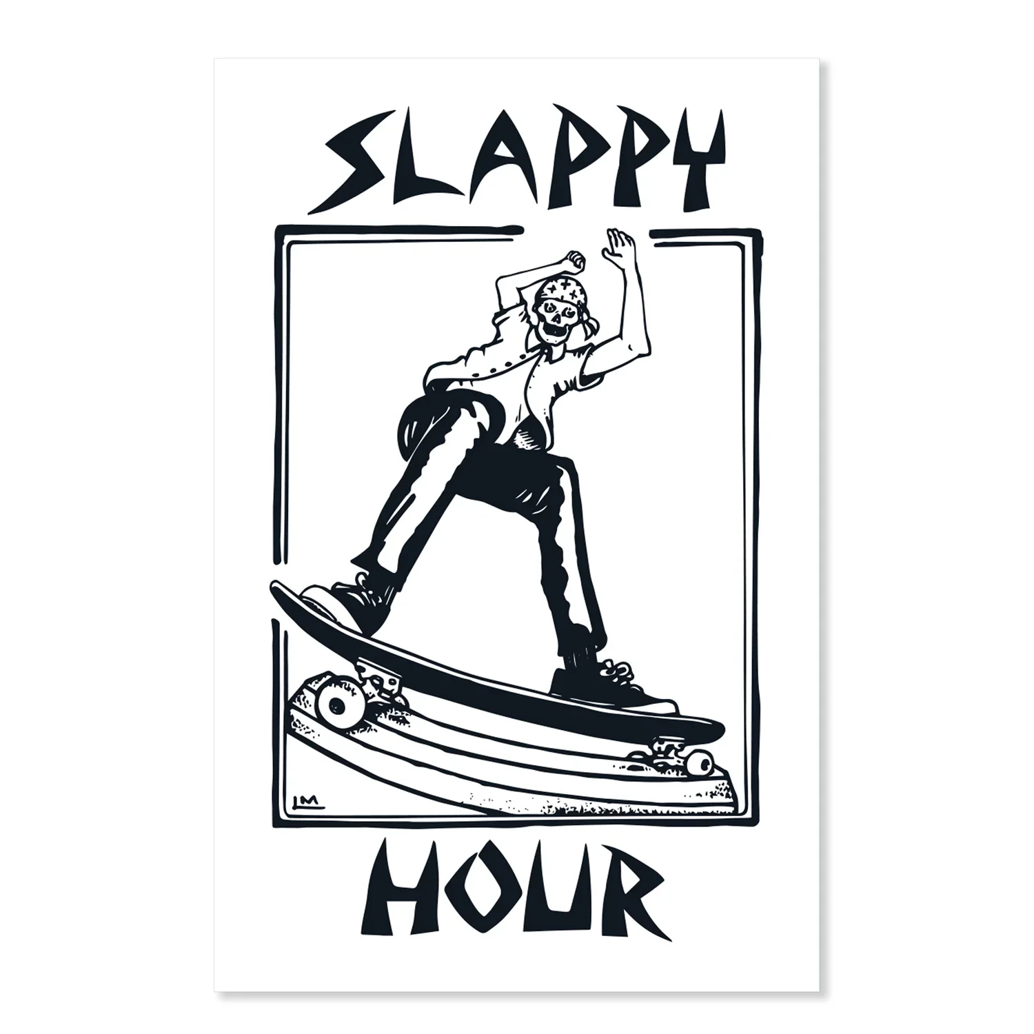Black Label Skateboards Slappy Hour Possessed To Slap Sticker - Various Colours - Image 2