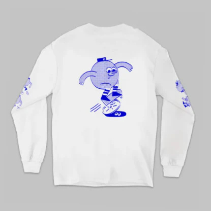 Blast Skates Stuntz Longsleeve T-Shirt - White - Image 3