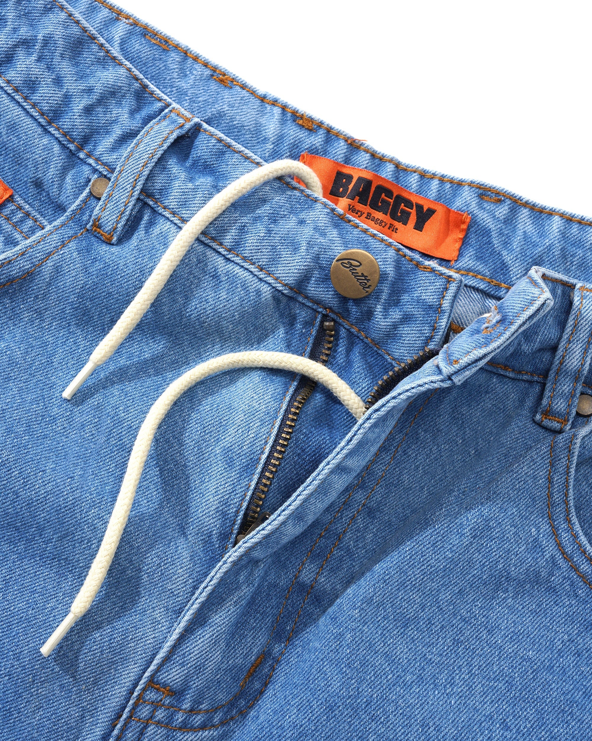 Butter Goods Baggy Denim Jeans - Washed Indigo - Image 3