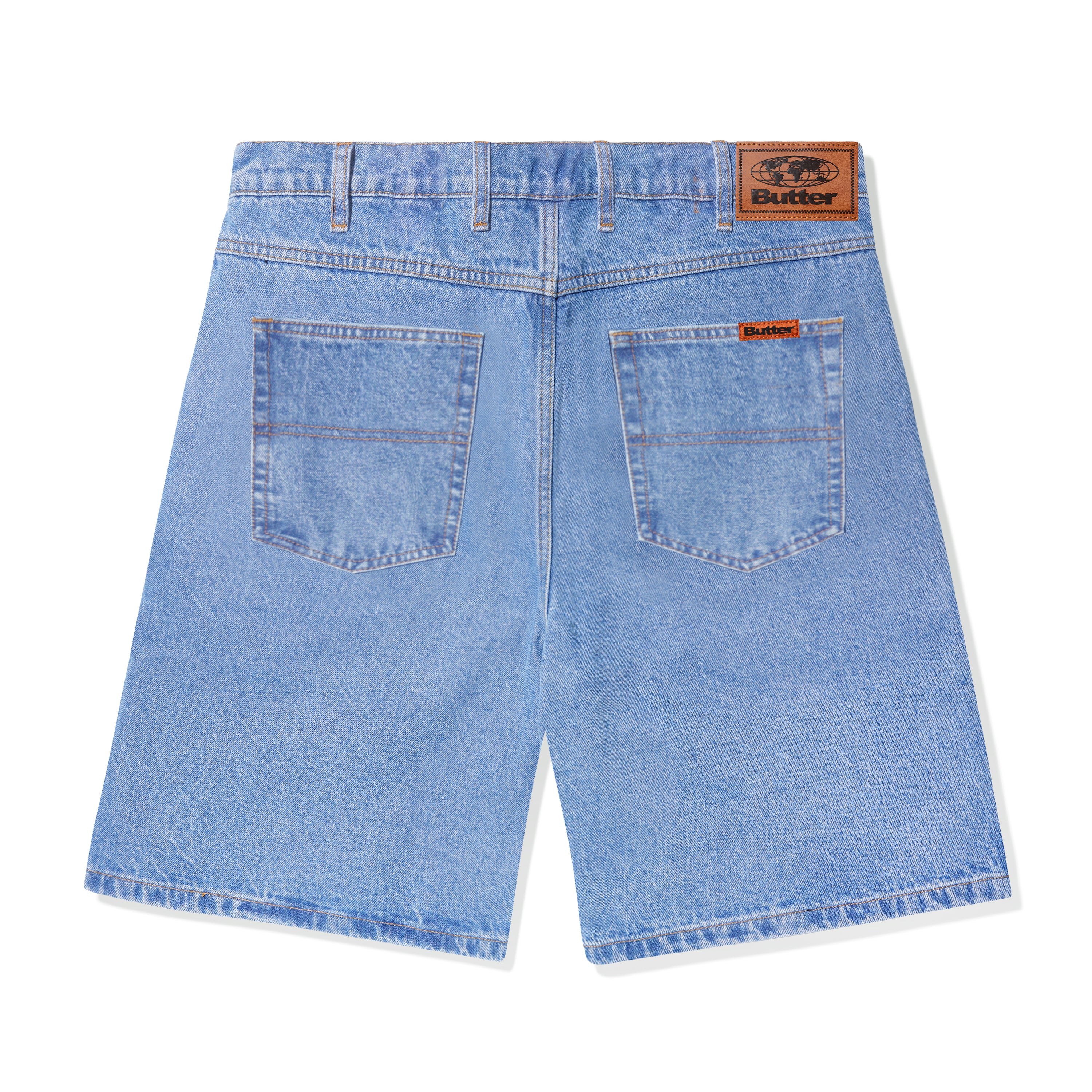 Butter Goods Baggy Denim Shorts - Washed Indigo - Image 2