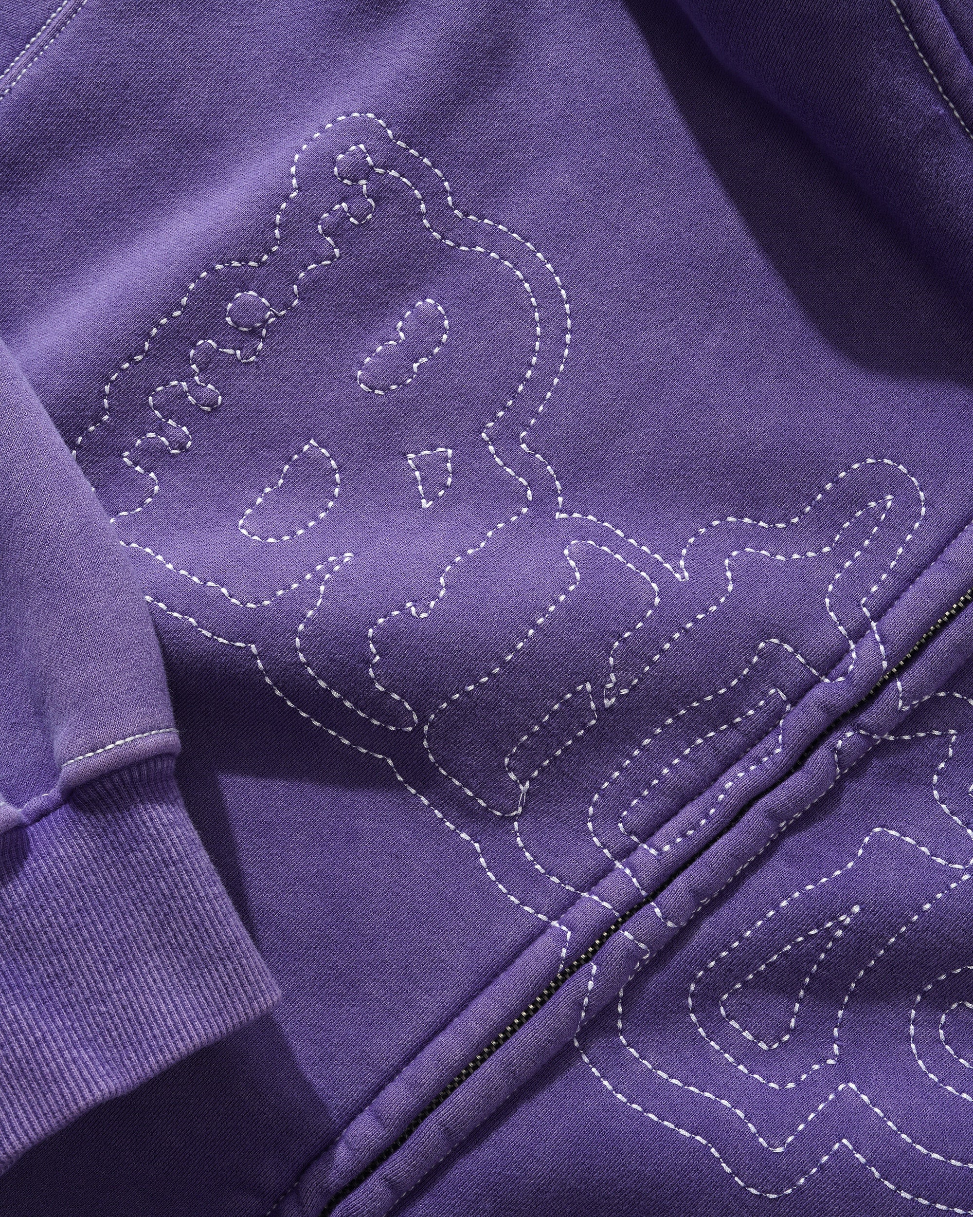 Butter Goods Breakdown Zip-Thru Hood - Washed Purple - Image 2