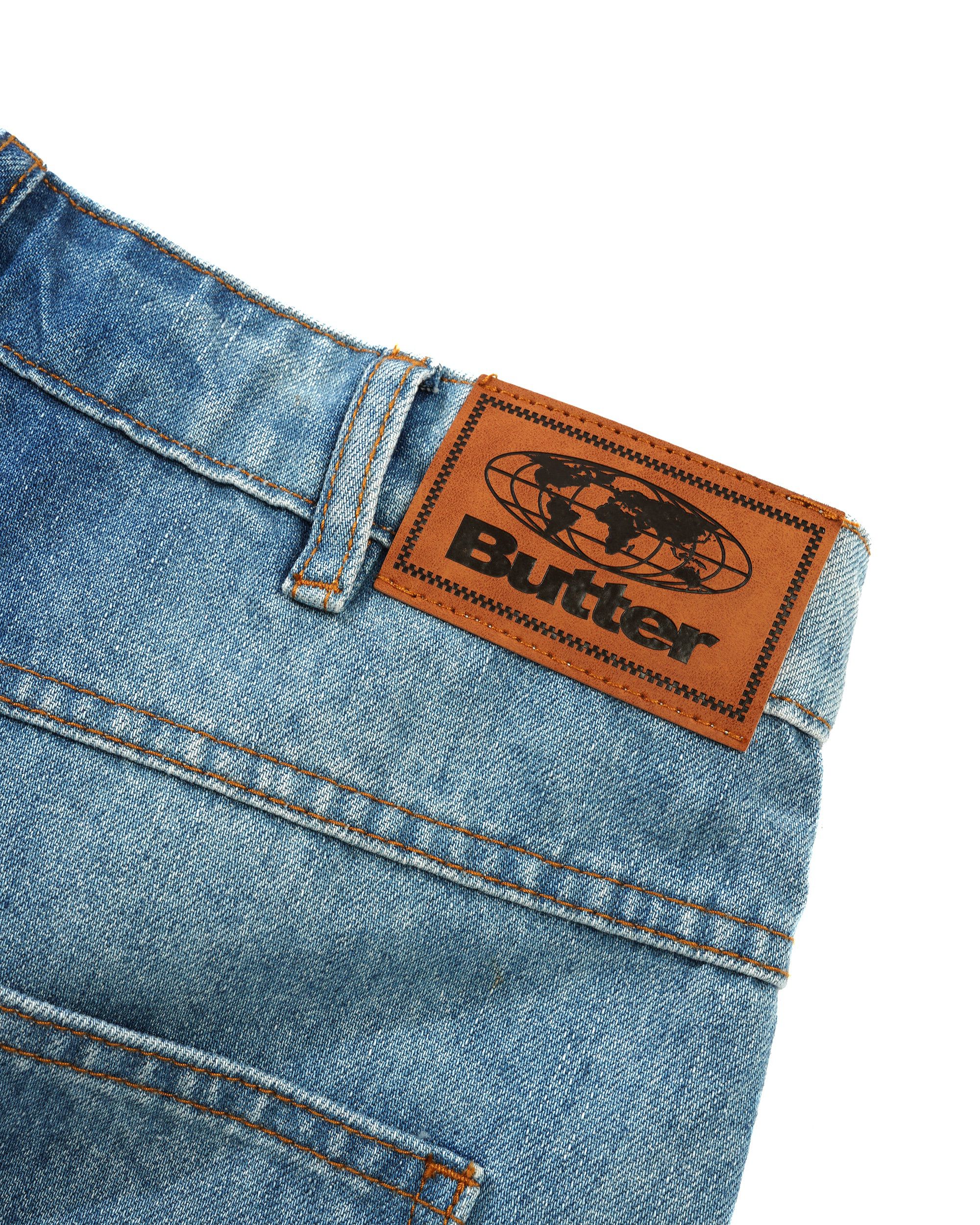 Butter Goods Encounter Denim Shorts - Washed Slub Blue - Image 4