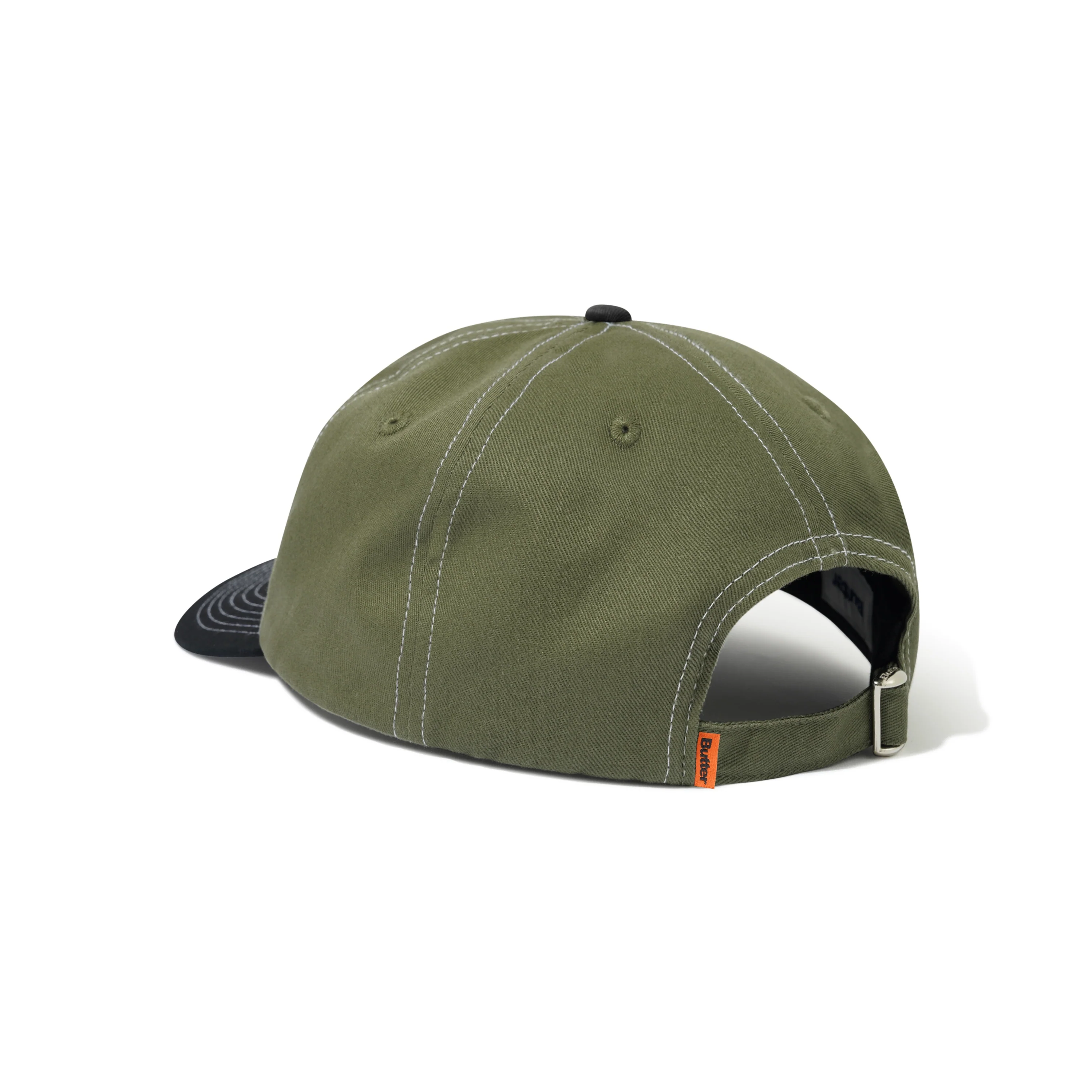Butter Goods Lock 6 Panel Cap - Army / Navy - Image 2