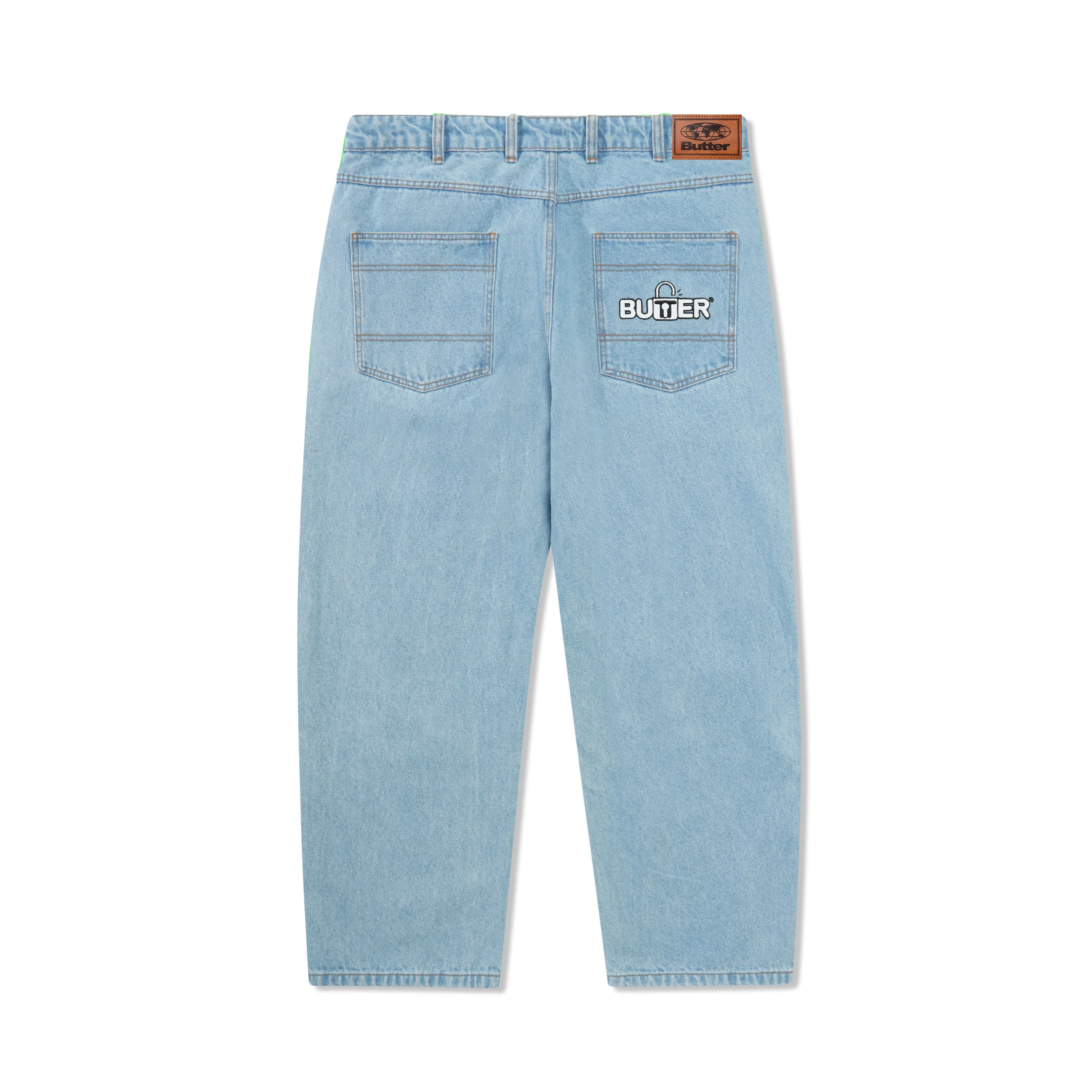 Butter Goods Lock Baggy Denim Jeans - Light Indigo - Image 2