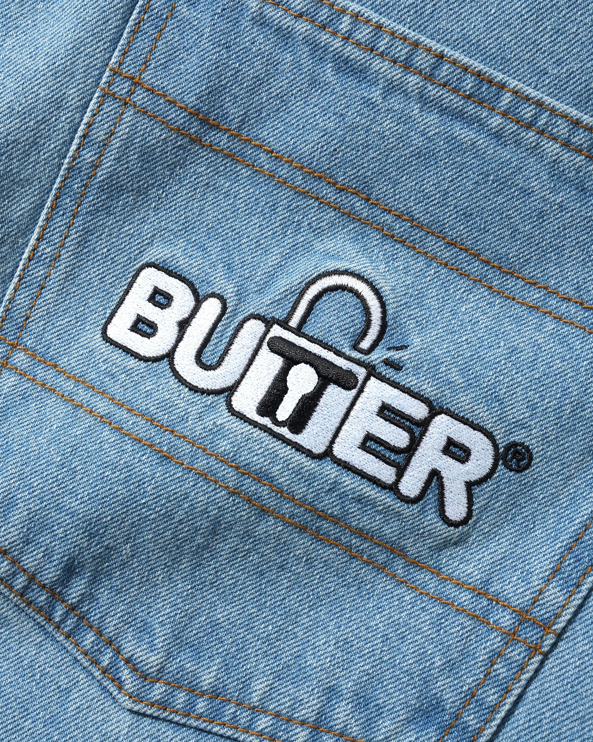 Butter Goods Lock Baggy Denim Jeans - Light Indigo - Image 3