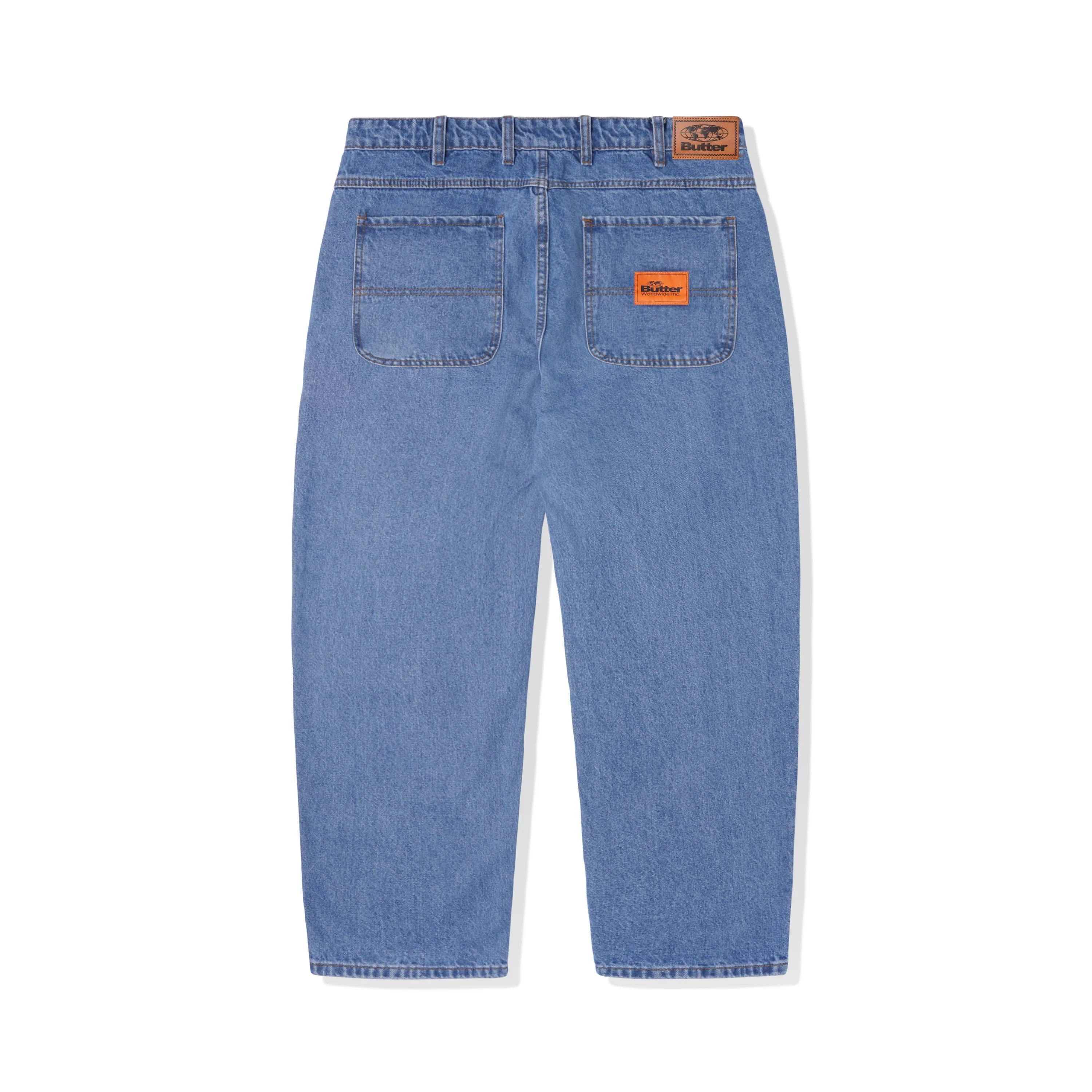 Butter Goods Santosuosso Denim Jeans - Washed Indigo (Orange Embroidery) - Image 2