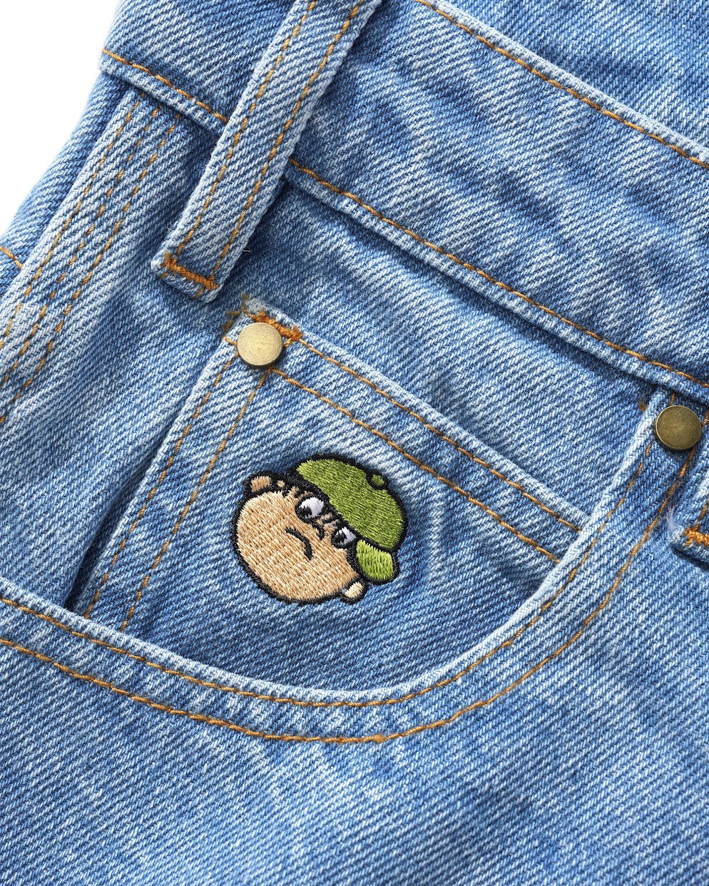 Butter Goods Santosuosso Denim Pants - Washed Blue - Image 3