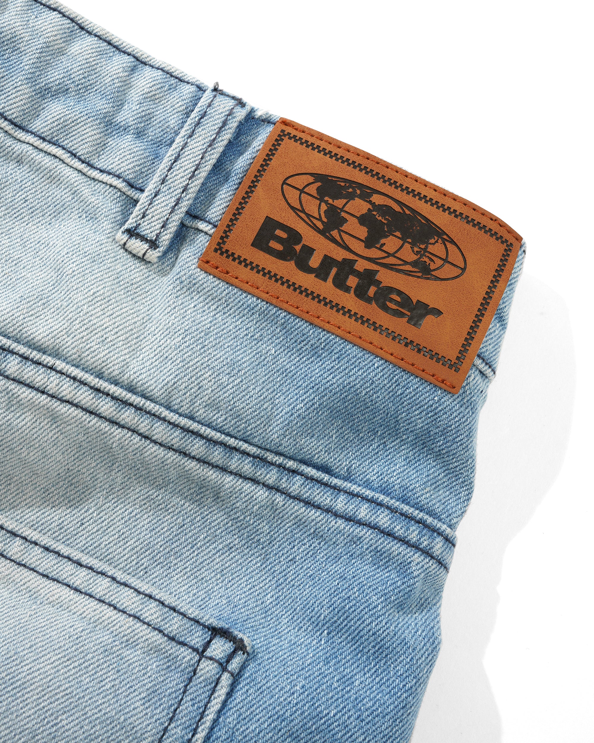 Butter Goods Scribble Denim Jeans - Faded Light Blue - Image 4