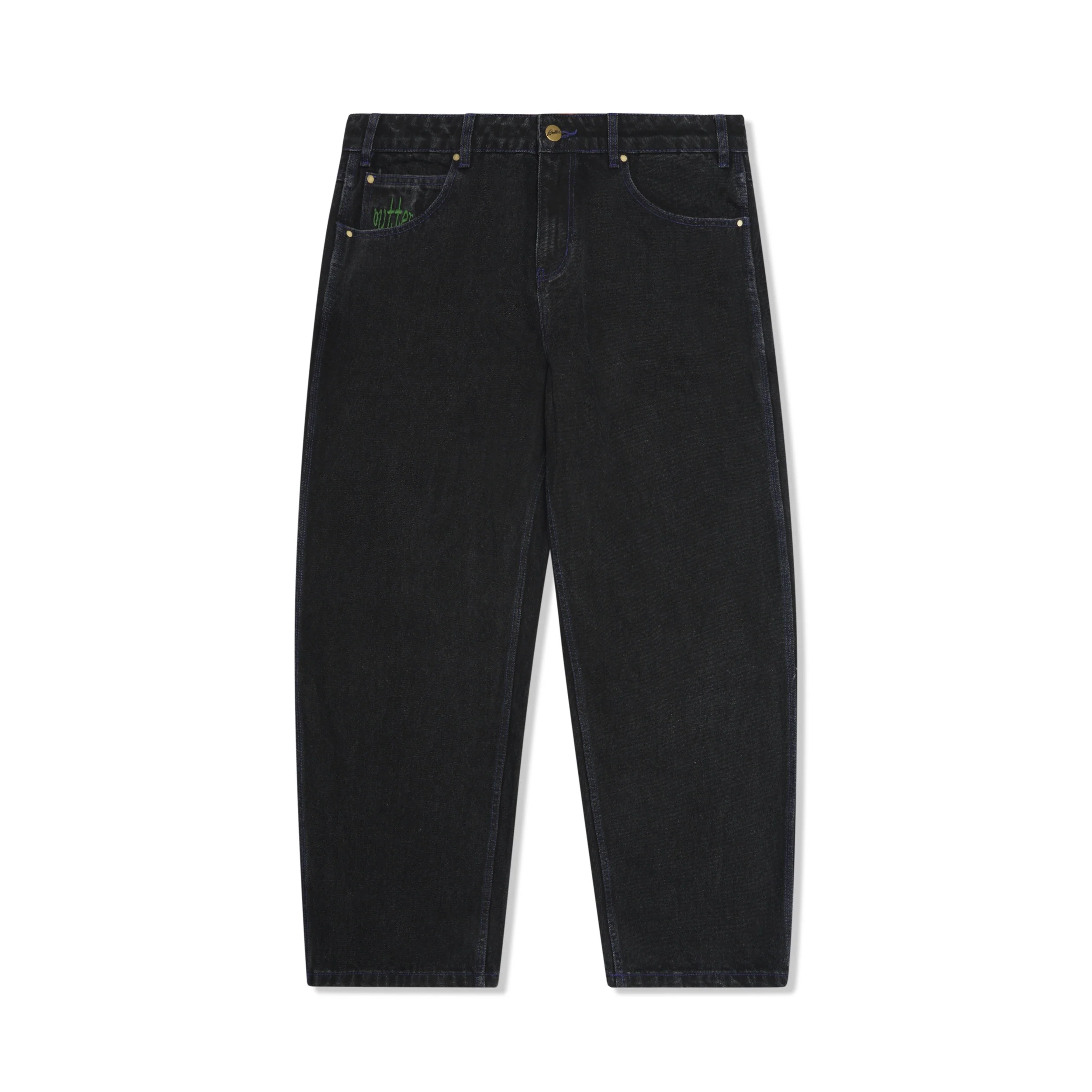 Butter Goods Spider Denim Jeans - Washed Black - Image 2