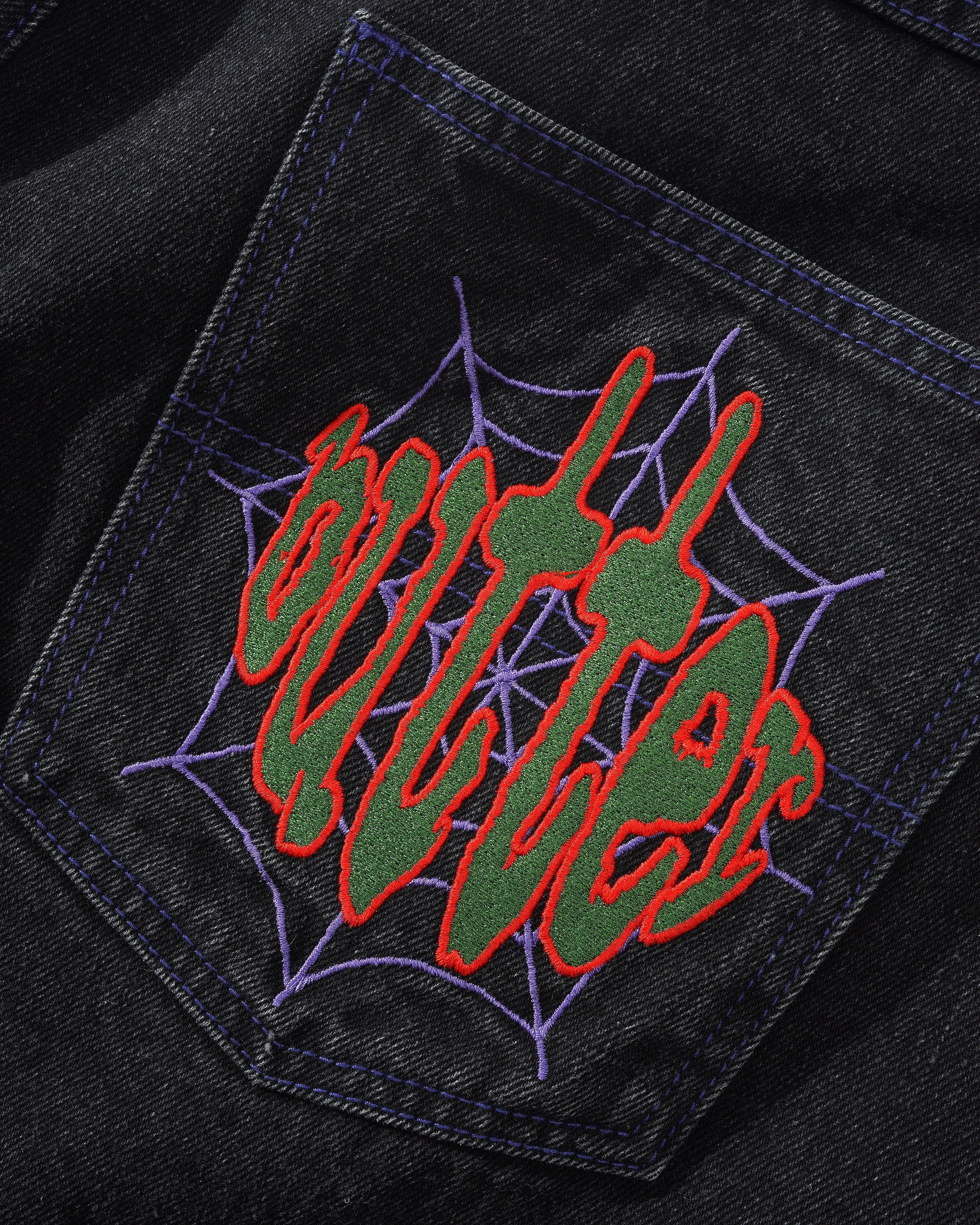 Butter Goods Spider Denim Jeans - Washed Black - Image 3