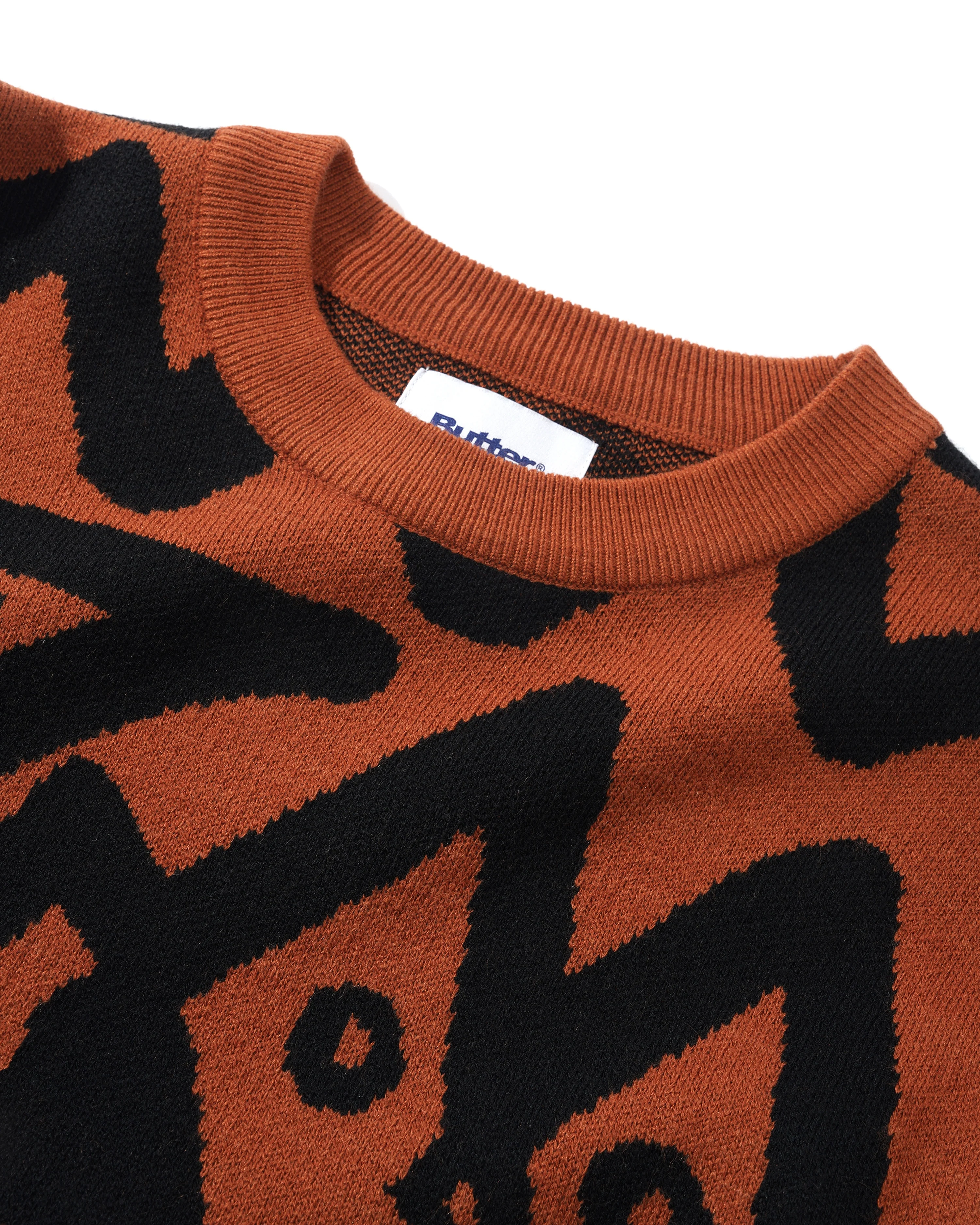 Butter Goods x Blue Note Afro Cuban Kitted Sweater - Rust - Image 3