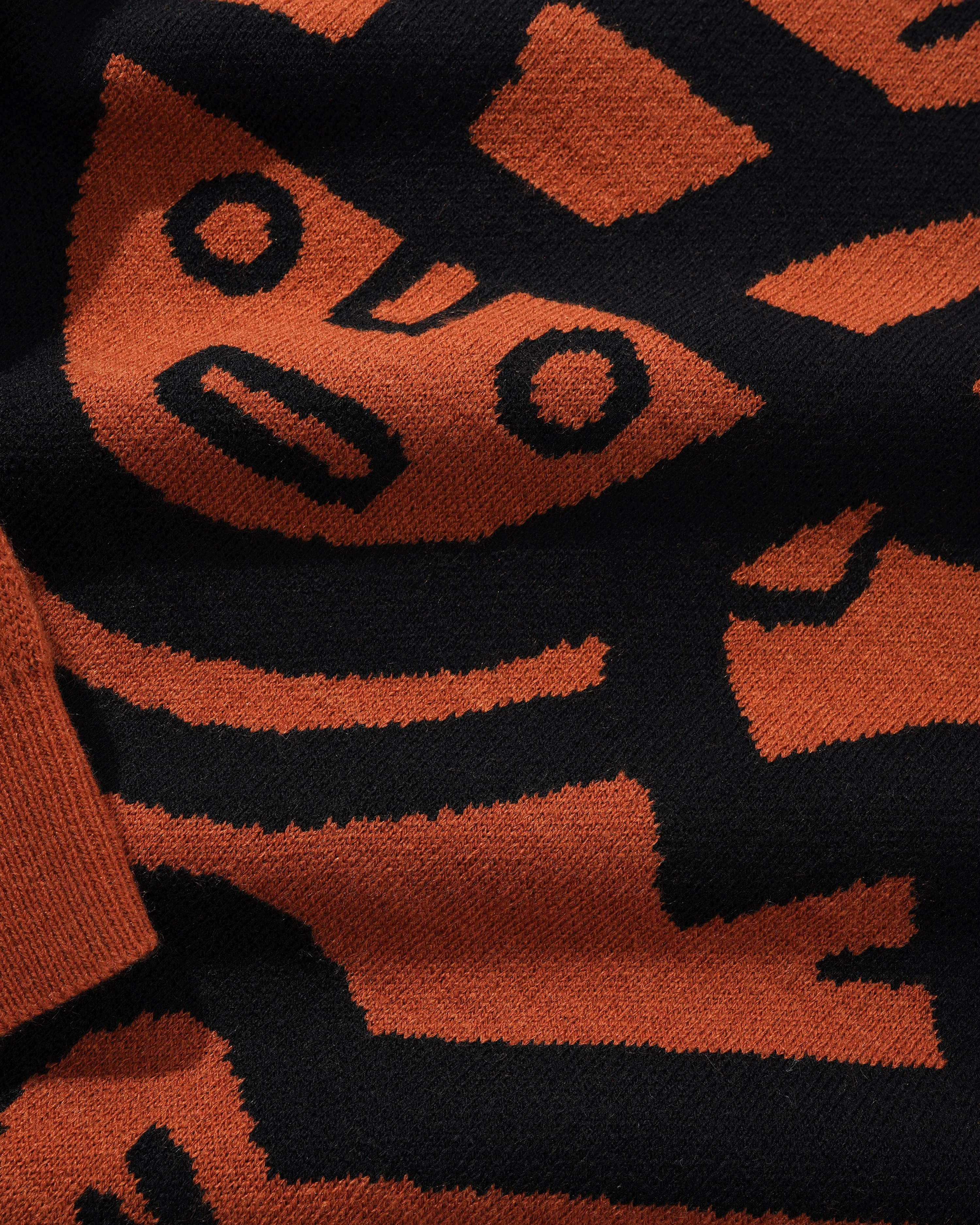 Butter Goods x Blue Note Afro Cuban Kitted Sweater - Rust - Image 4