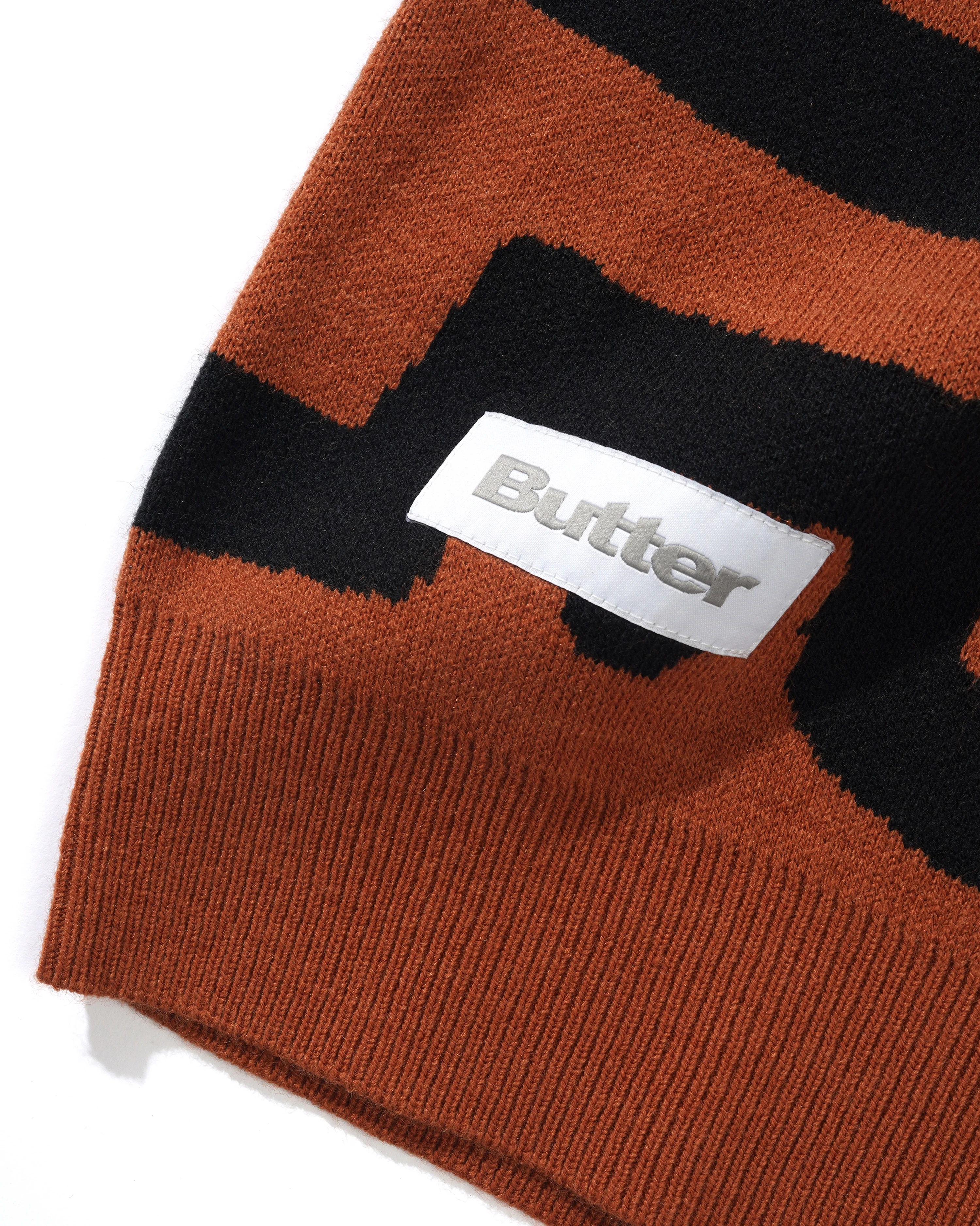 Butter Goods x Blue Note Afro Cuban Kitted Sweater - Rust - Image 5