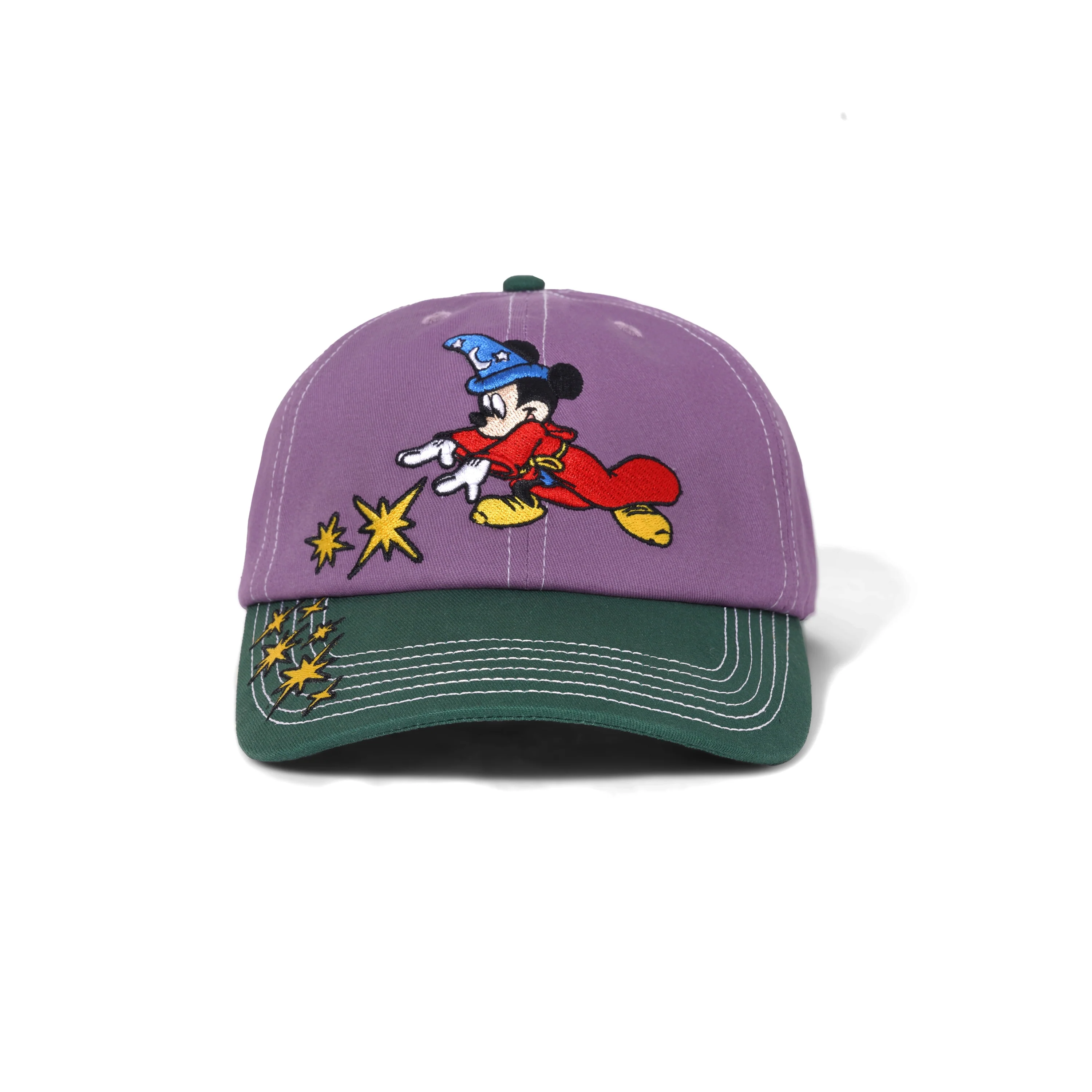 Butter Goods x Fantasia - Sorcerer 6 Panel Cap Berry / Forest - Image 2